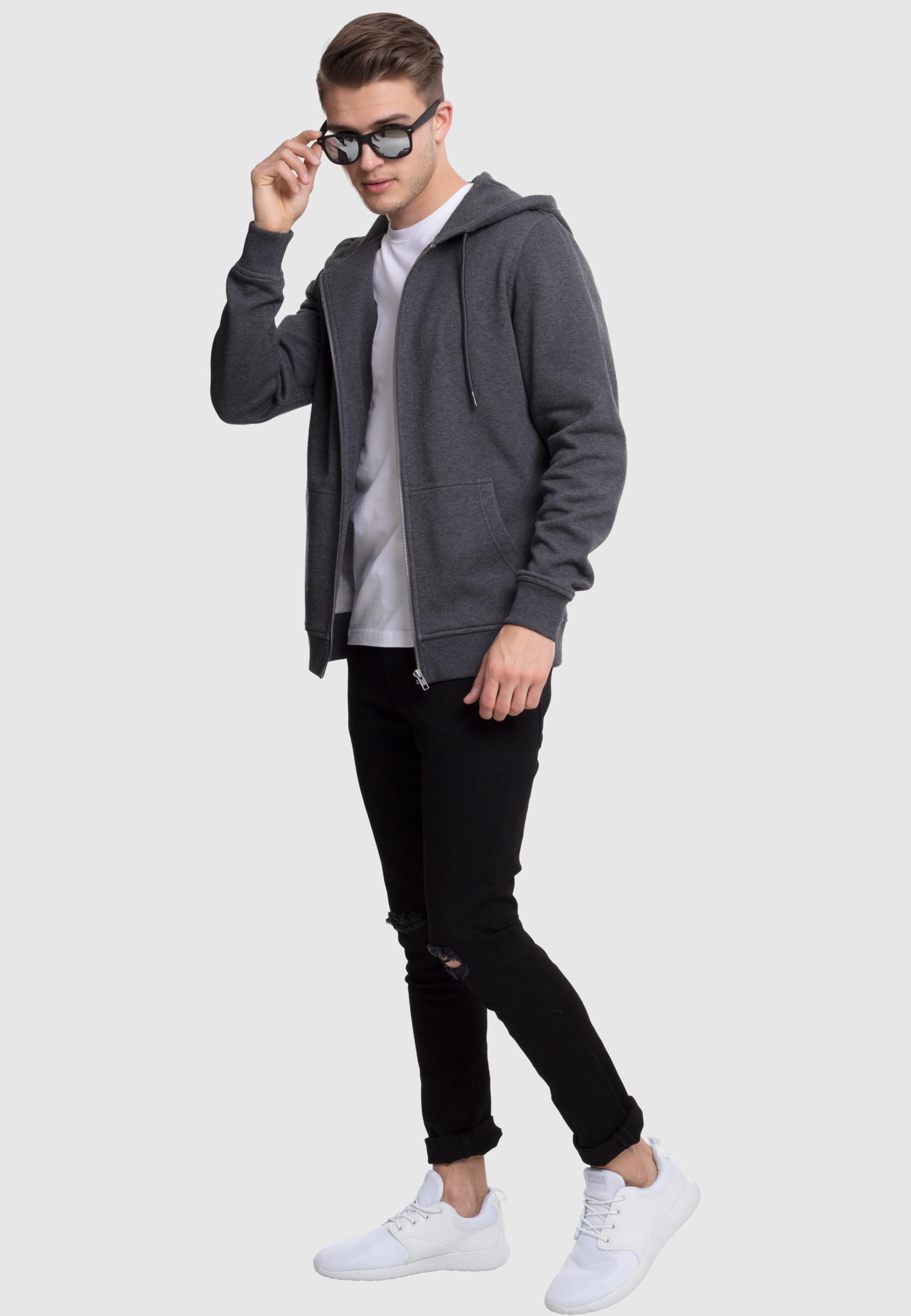 URBAN CLASSICS Sweatjacke »Urban Classics Herren Basic Zip Hoody«