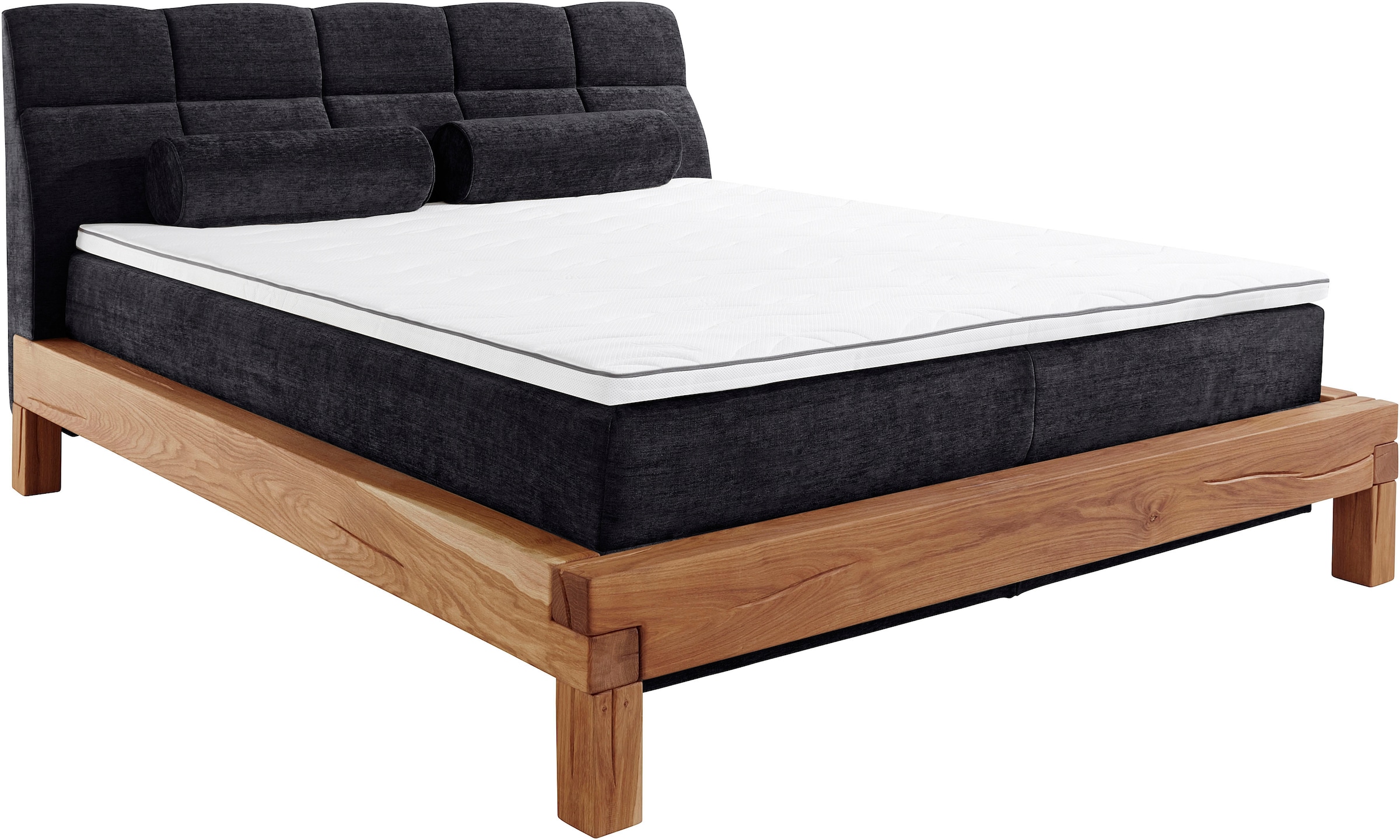 Home affaire Boxspringbett »Villads«, Liegefläche: 180/200 cm, Inside-Boxspring-Unterbau, recycelte Stoffe