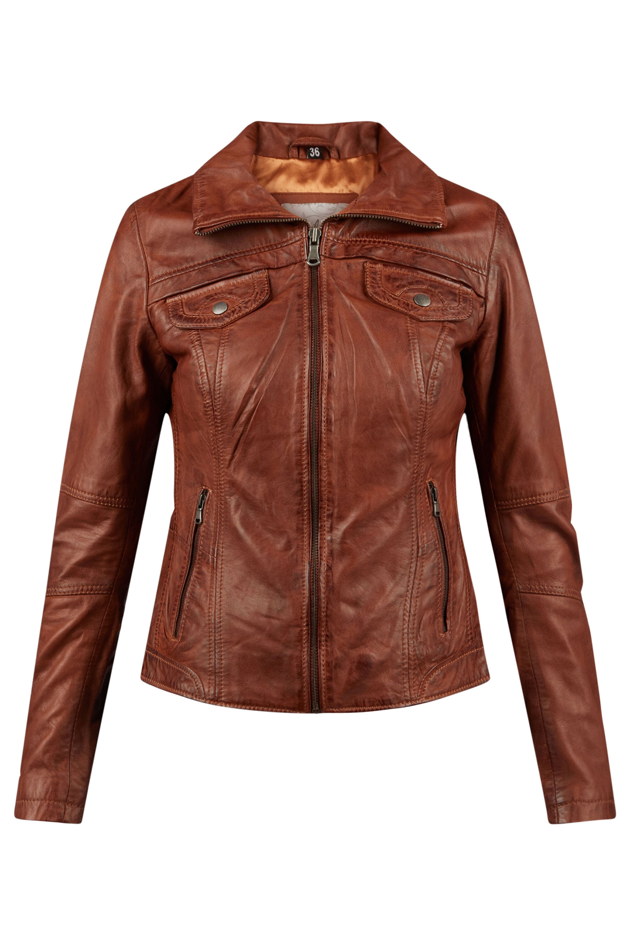 7eleven Bikerjacke "SEBACI" ohne Kapuze mit Ziernähten