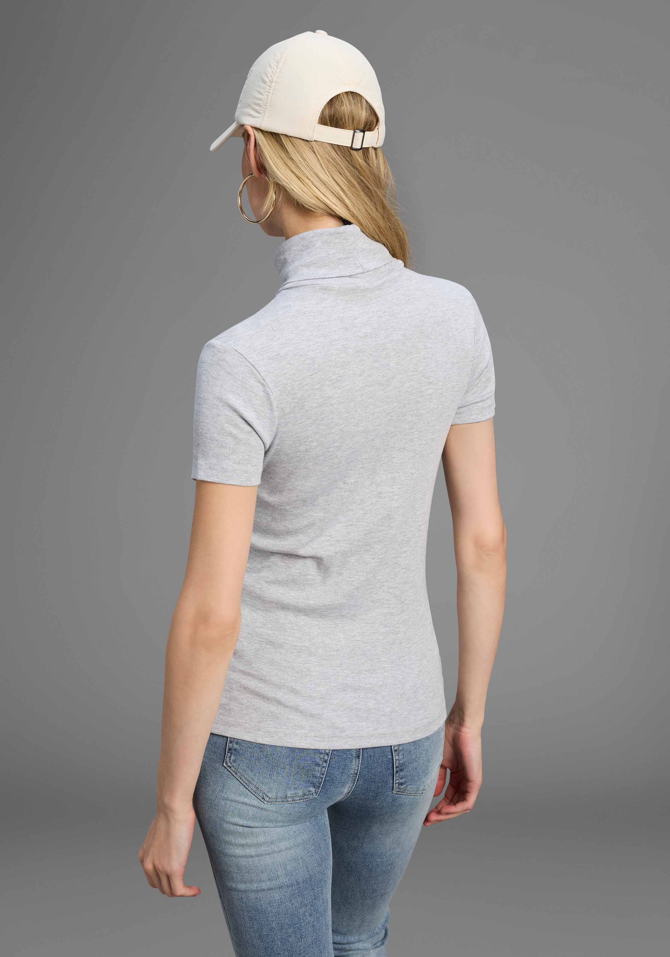 Flashlights Women Roll Neck Shirt Blue Size XS 3