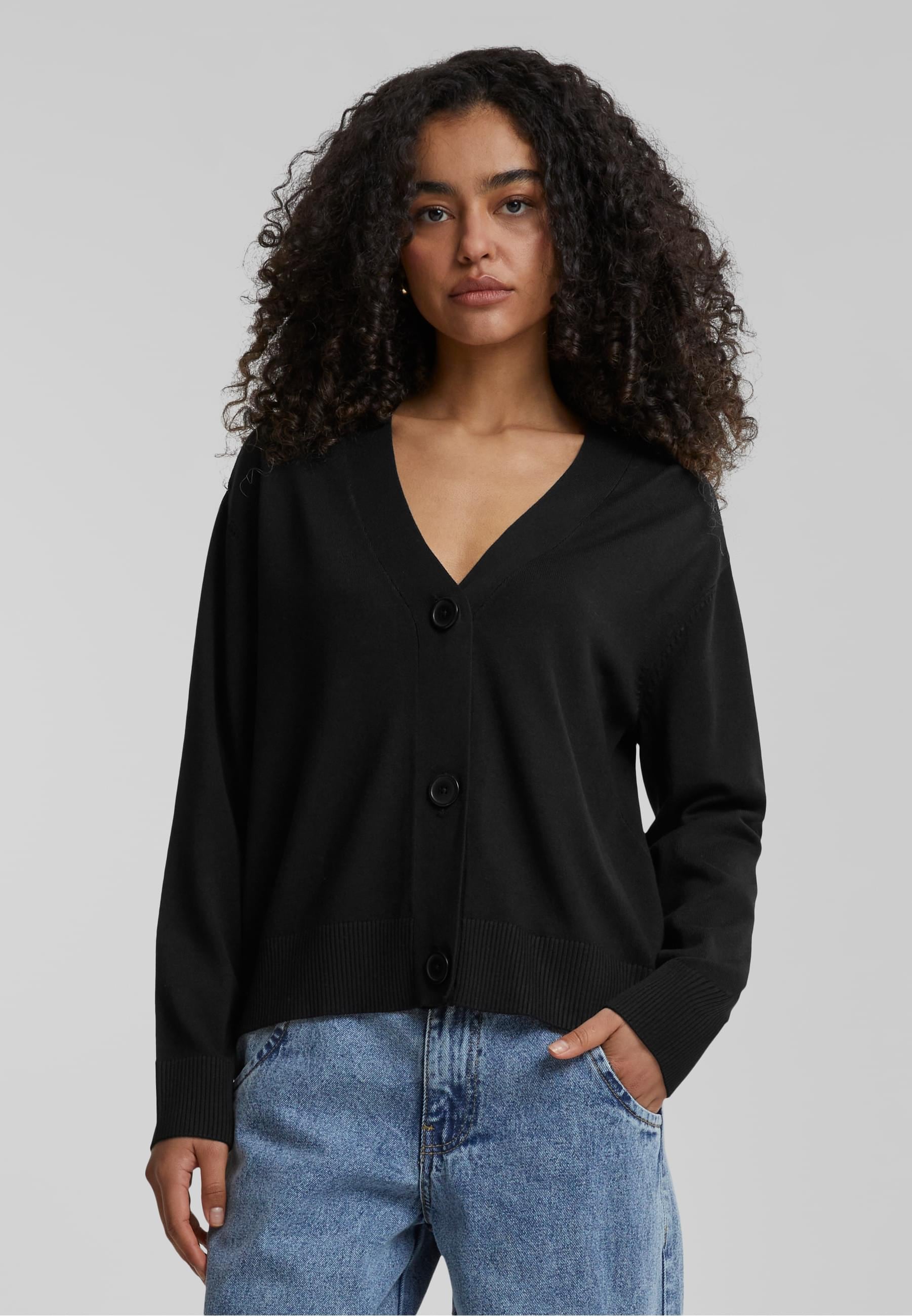 URBAN CLASSICS Strickjacke »Urban Classics Damen Ladies Knitted Cardigan«