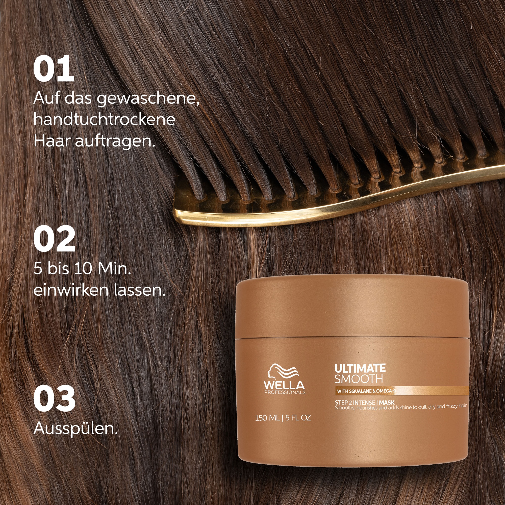 Wella Professionals Haarmaske »Ultimate Smooth Mask« ultimativer Glanz, sorgt für weiches Haar, pflegend