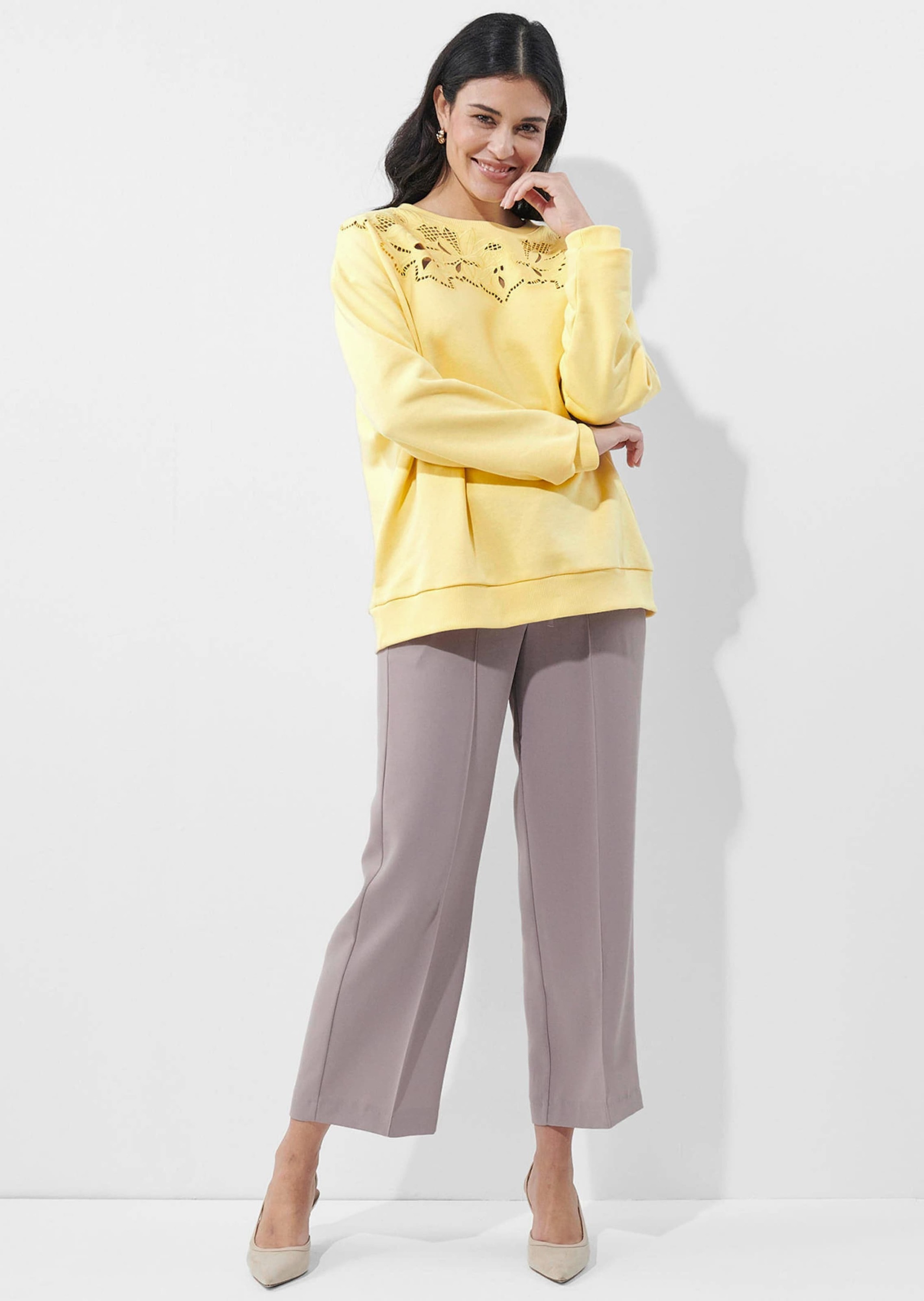 Alba Moda Longpullover »Sweatshirt Sweatshirt«