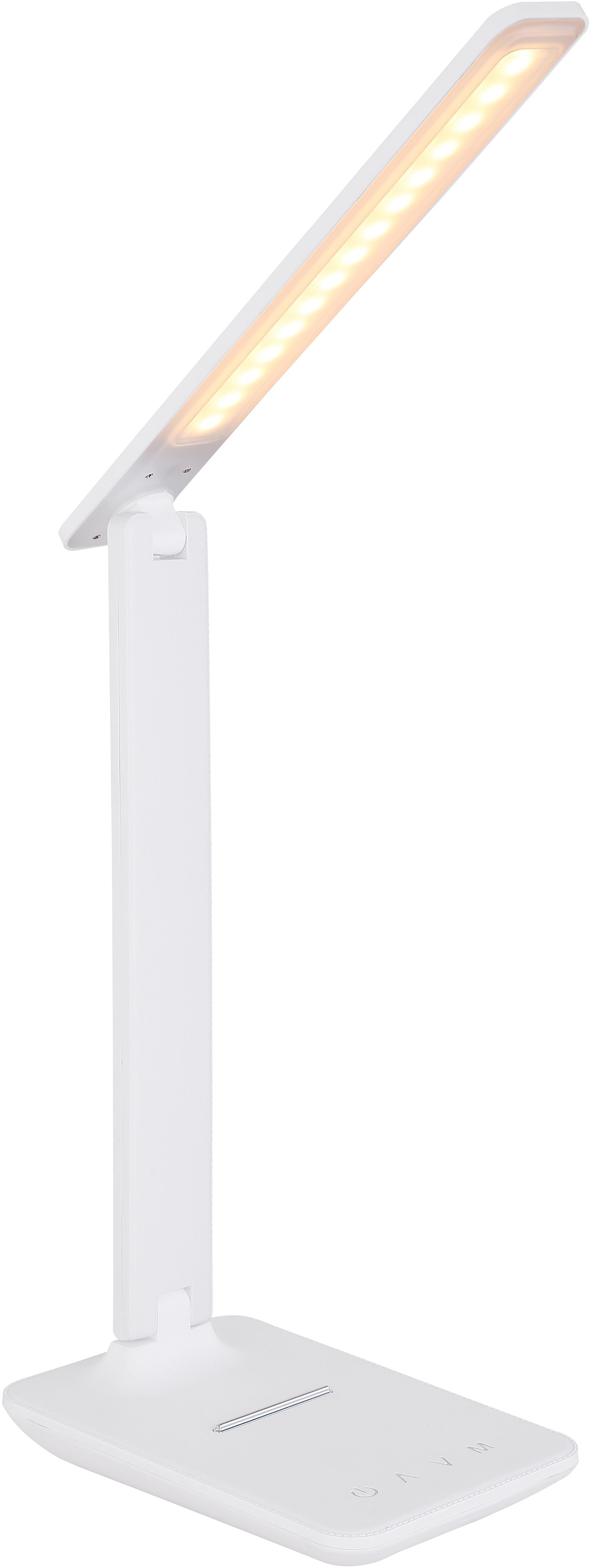 GLOBO LIGHTING LED Tischleuchte »BULLA«, Leuchtmittel LED-Modul | LED fest integriert, Tischlampe/Arbeitszimmer/Bürotischleuchte/weiß
