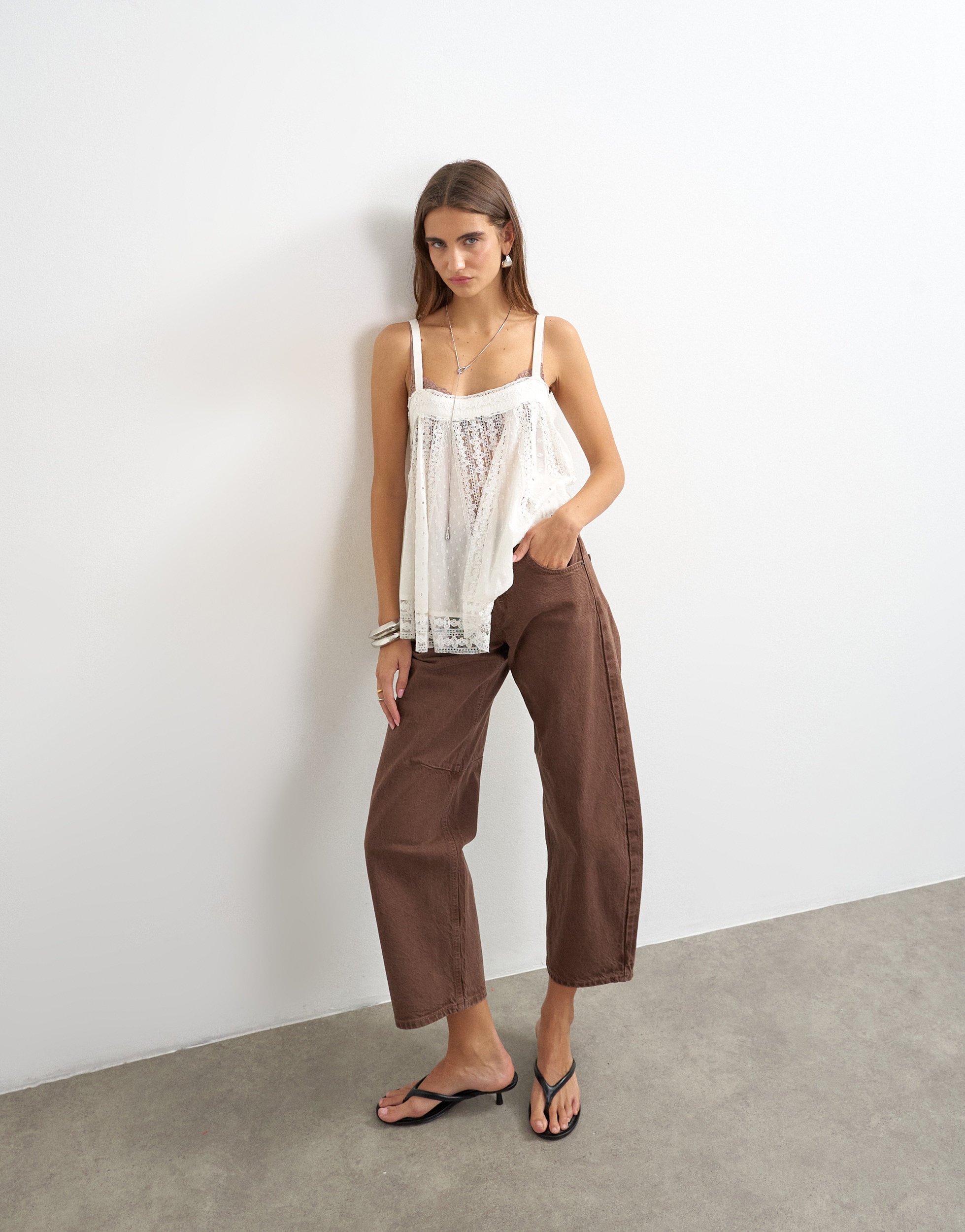TOPSHOP Weite Jeans »TSBARREL HR DENIM JEANS BROWN NOOS« Baumwolle, barrel fit, high waist