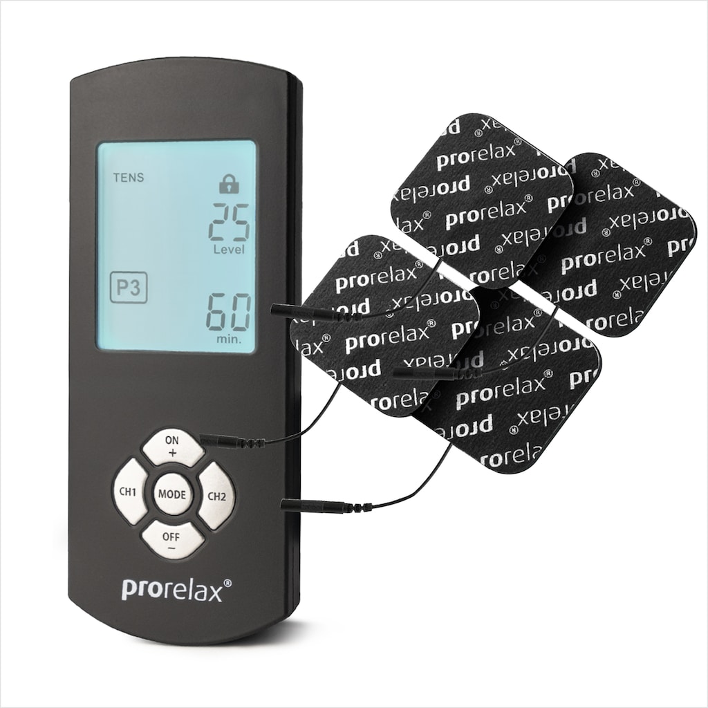 prorelax TENS-EMS-Gerät »DUO Comfort Blackline - 2 Therapien mit einem Gerät«