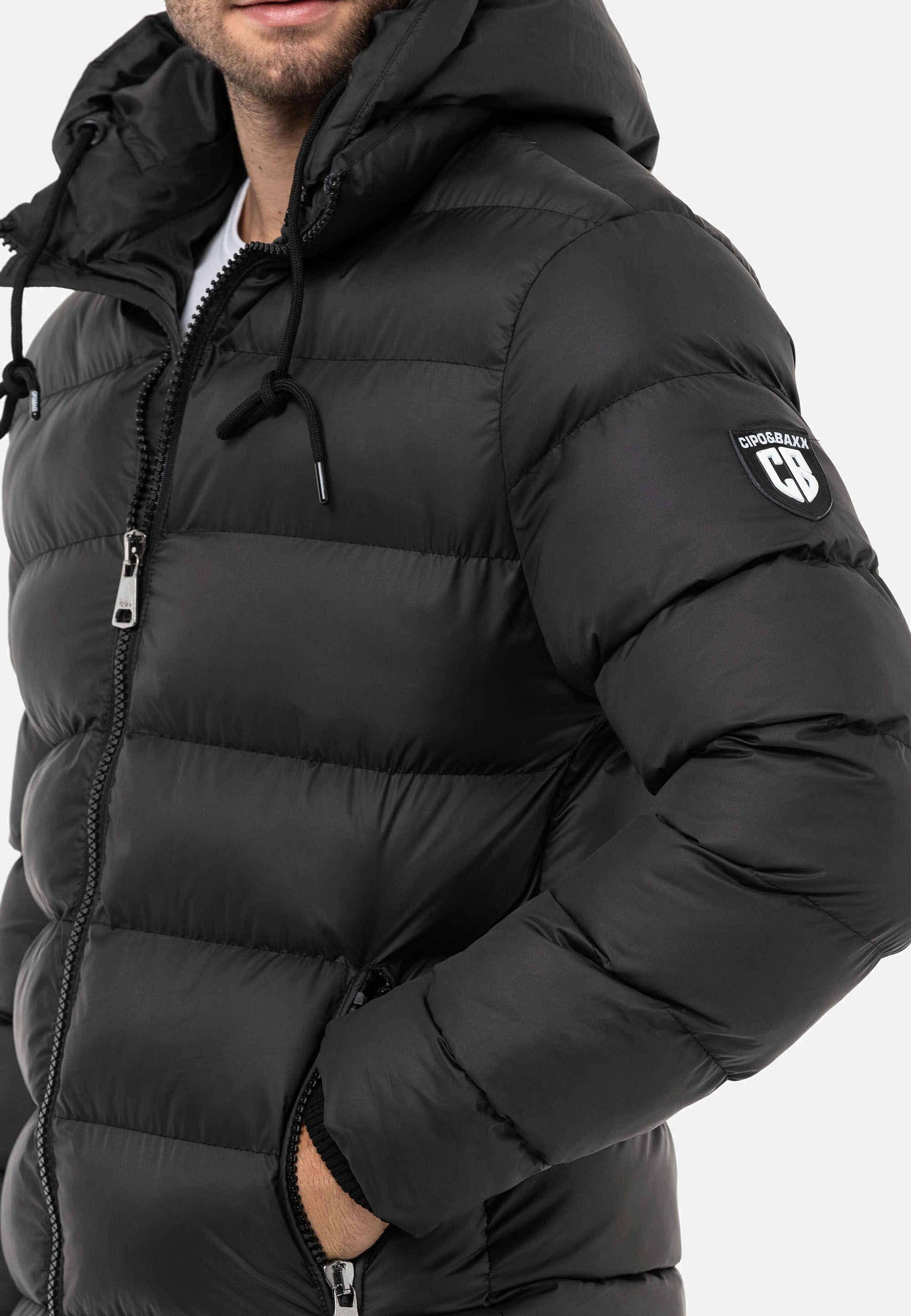 Cipo & Baxx Winterjacke »Jacke«, mit Kapuze, im Steppdesign