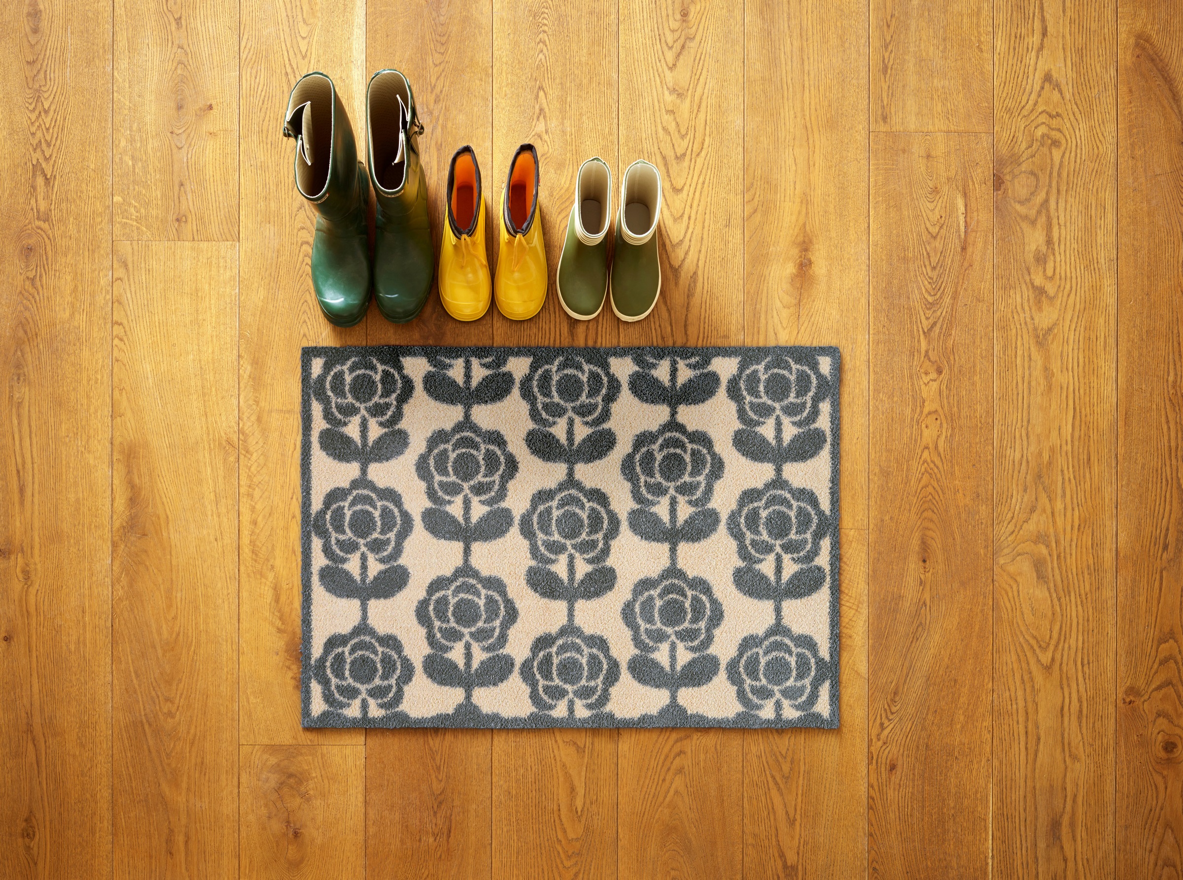 Turtle Mat Fußmatte "Pop Flowers Neutral" rechteckig 9 mm Höhe günstig online kaufen