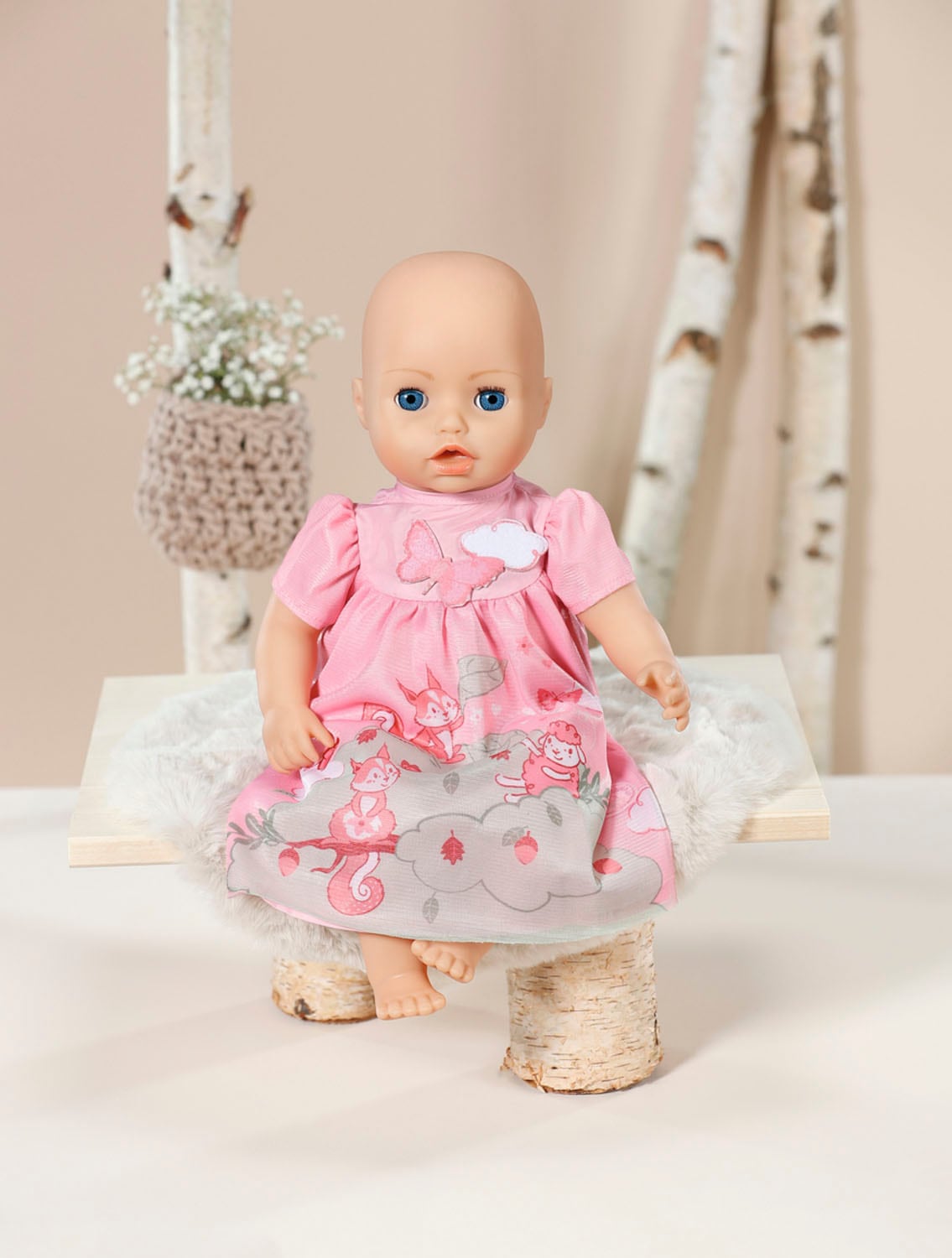 Baby Annabell Puppenkleidung »Kleid rosa Eichhörnchen, 43 cm«