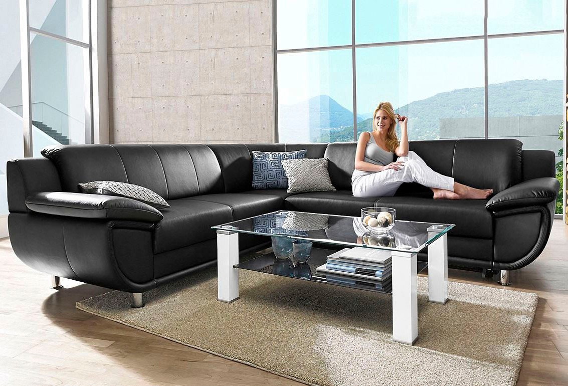 TRENDMANUFAKTUR Ecksofa "Rondo wahlweise mit Schlaffunktion, bequeme Armleh günstig online kaufen
