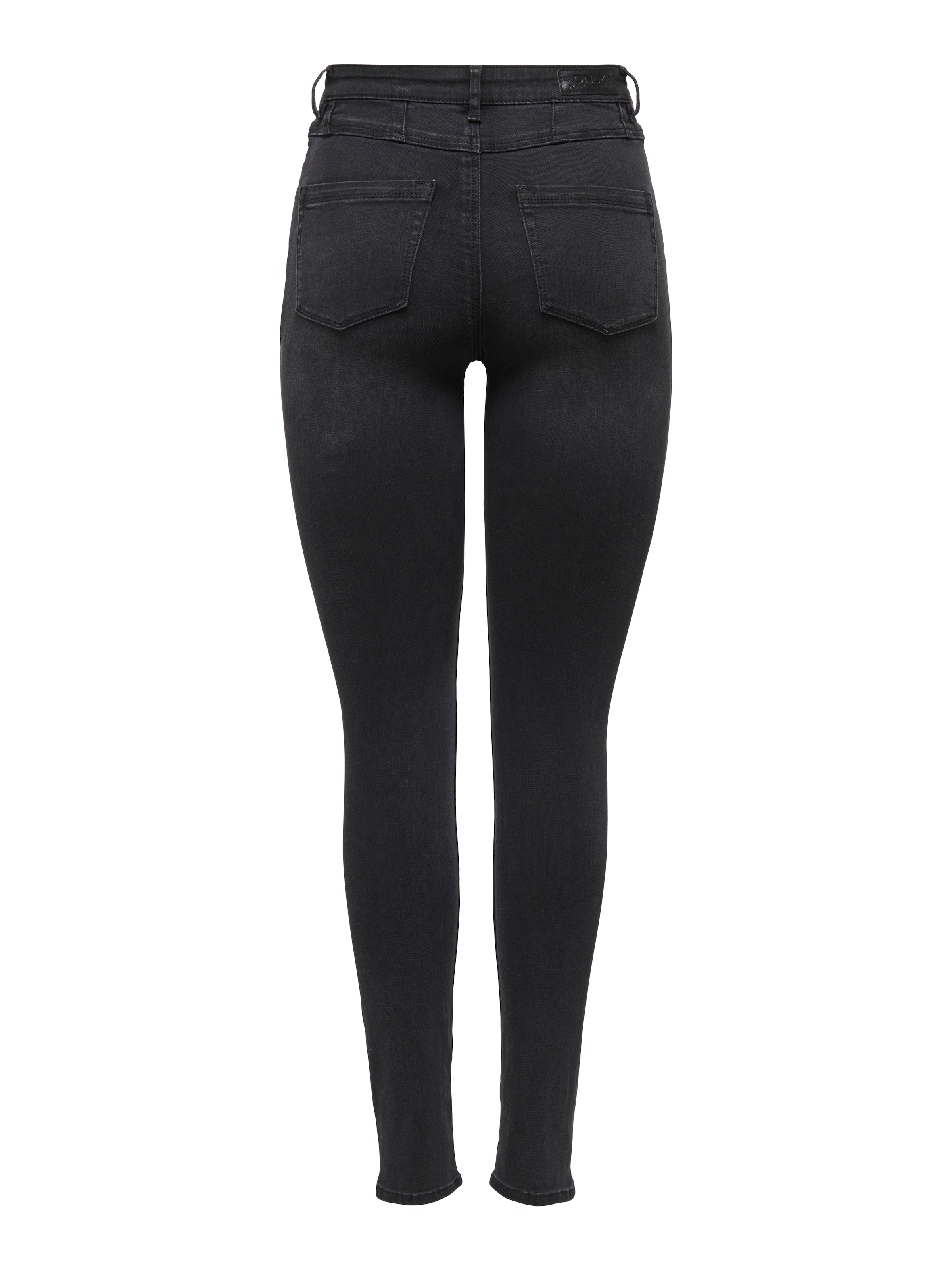ONLY Skinny-fit-Jeans »ONLWAUW HW DOU BUT CUT SKINNY DNM EXT« Materialmix, skinny fit