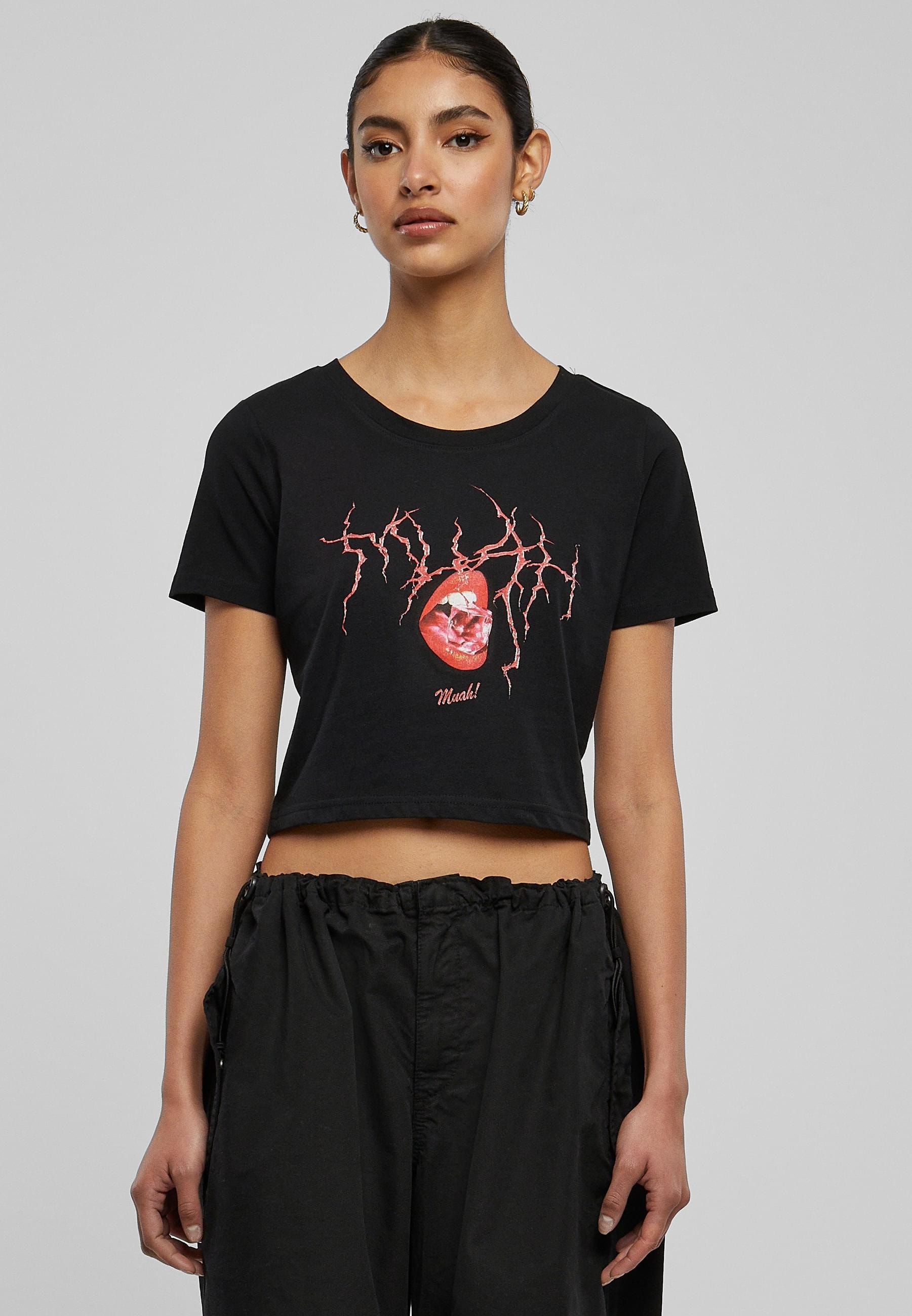 Miss Tee T-Shirt »Miss Tee Damen Muah Cropped Tee«, (1 tlg.)