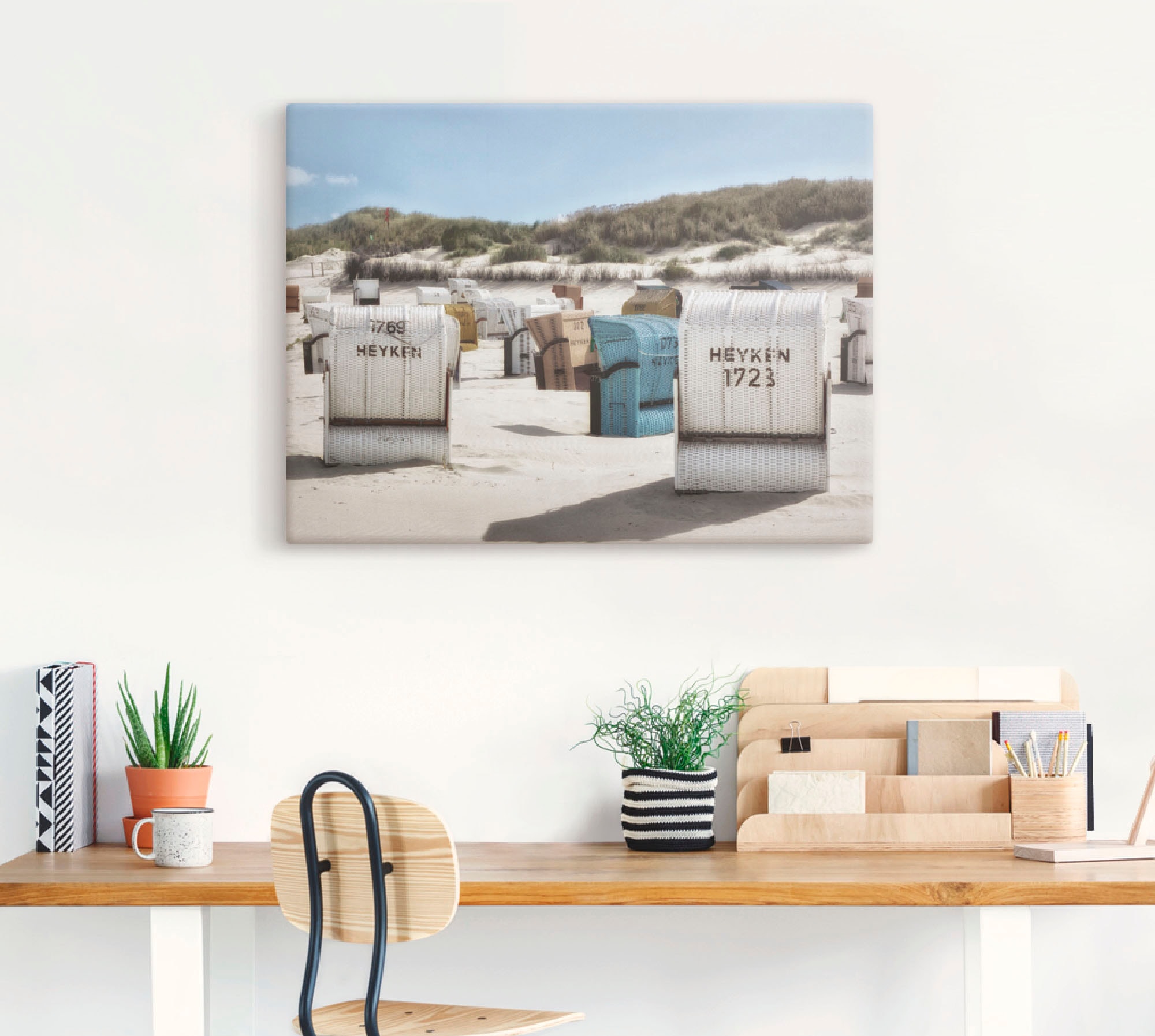 Artland Wandbild »Ein Tag am Meer«, Strand, (1 St.), als Leinwandbild, Poster, Wandaufkleber in verschied. Größen