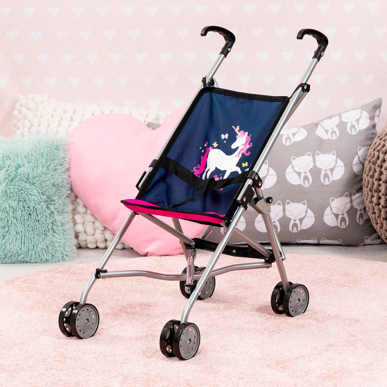 Bayer Puppenbuggy »blau mit Einhorn«