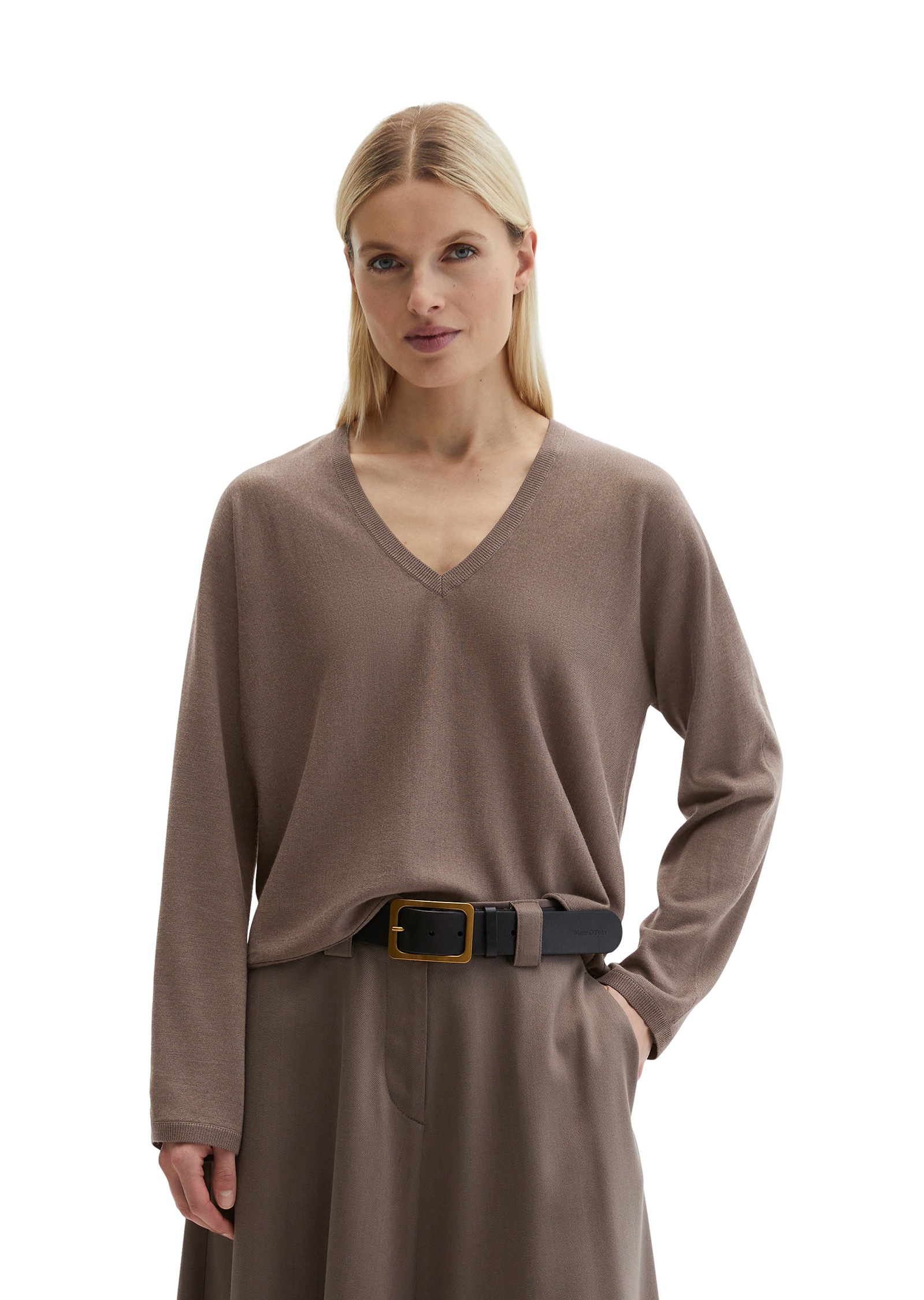 Marc OPolo Strickpullover "aus Merinowolle-Viskose-Mix" günstig online kaufen