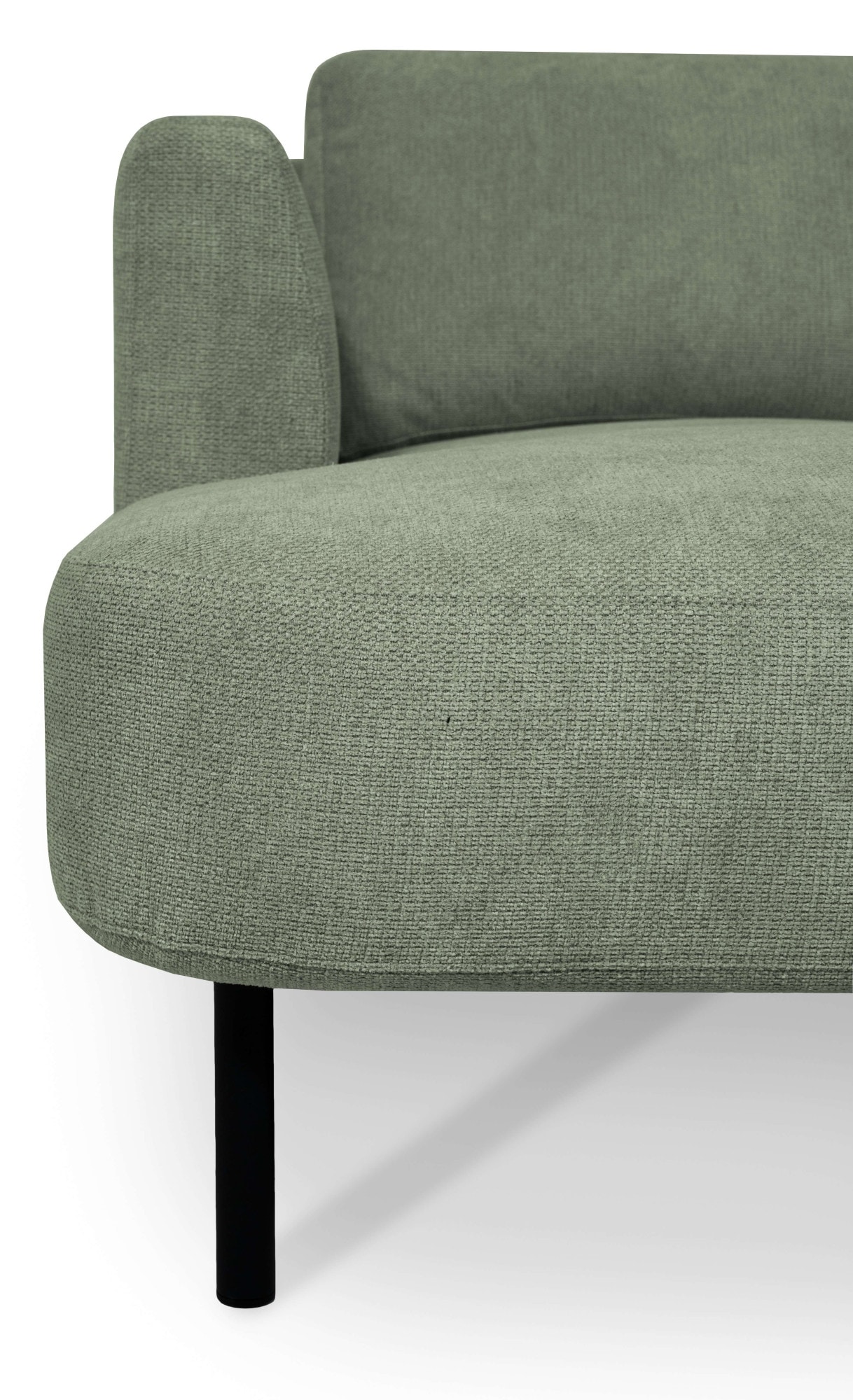 Places of Style Wohnlandschaft »Cesola«, in weichem Chenille-Stoff, Breite 327 cm, mit schwarzen Metallfüßen
