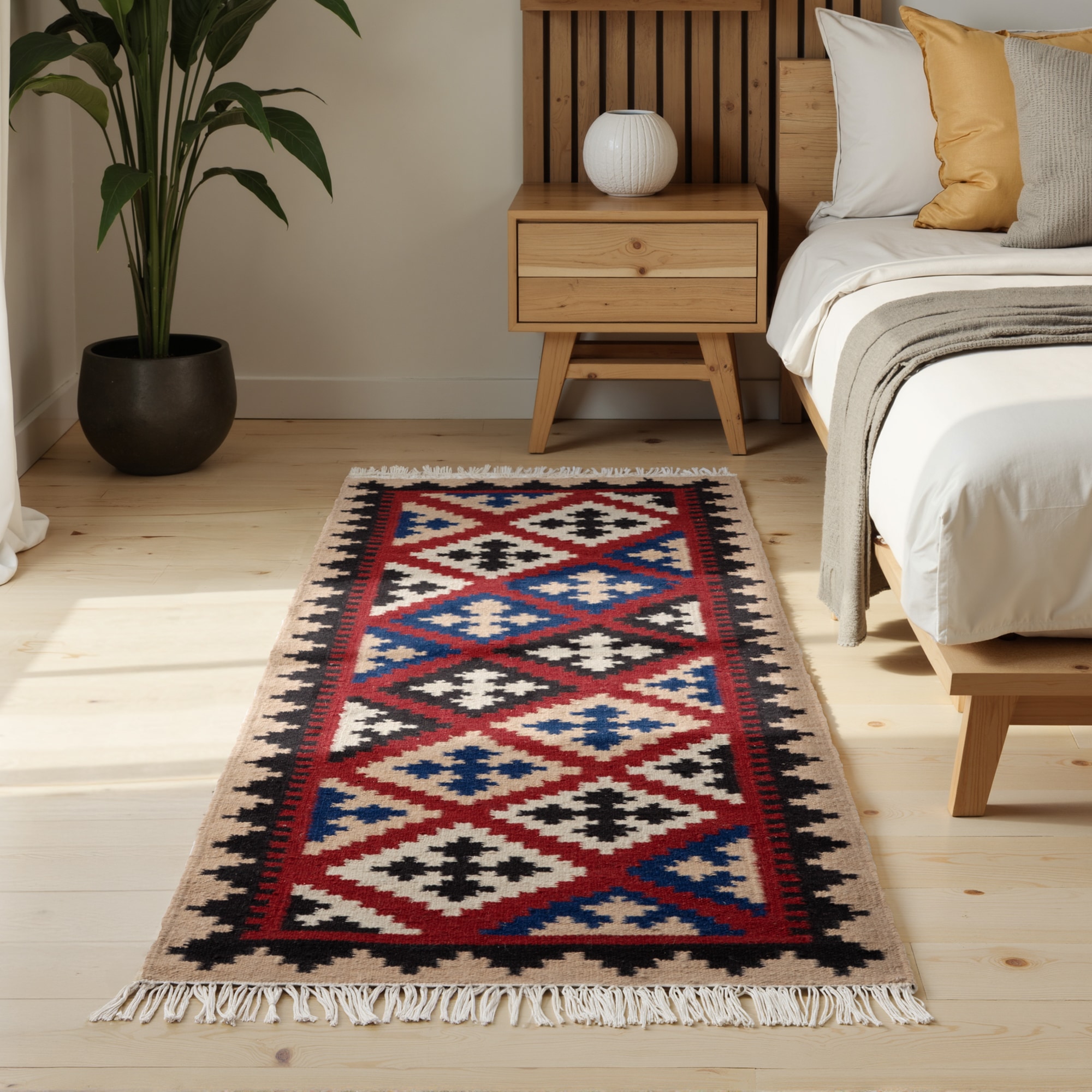 HANSE Home Teppich "Kelim Rami" rechteckig 3 mm Höhe Wolle, Baumwolle, Natu günstig online kaufen