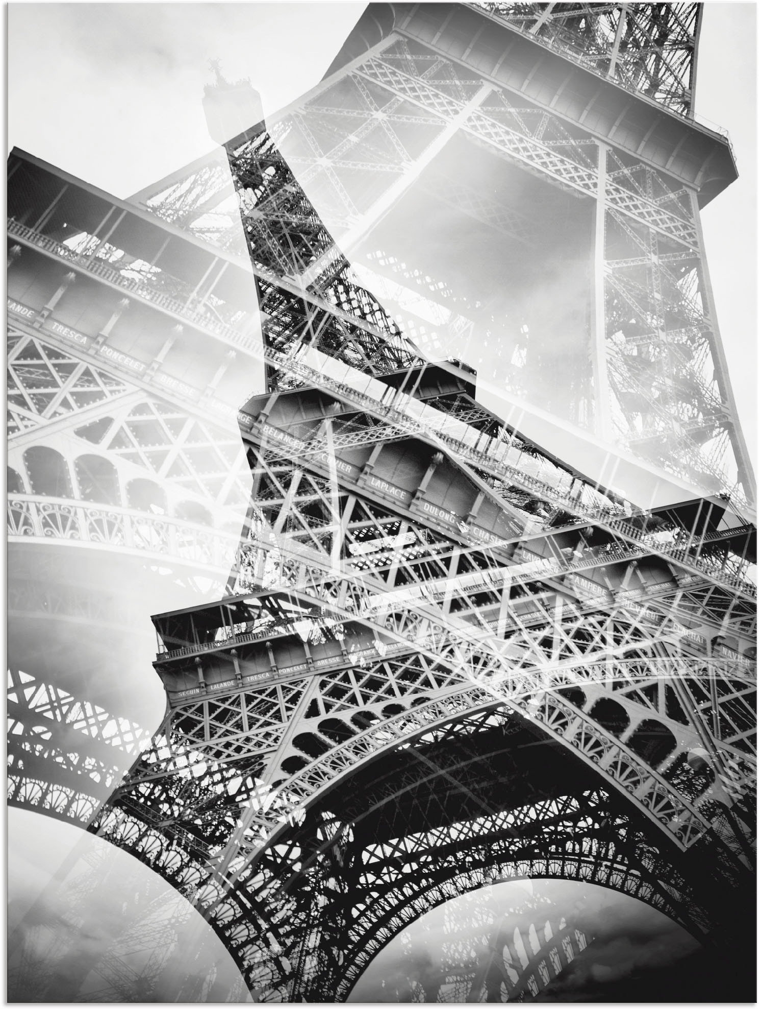 Artland Wandbild "Der doppelte Eiffelturm", Gebäude, (1 St.), als Alubild, Outdoorbild, Poster, Wandaufkleber in verschi