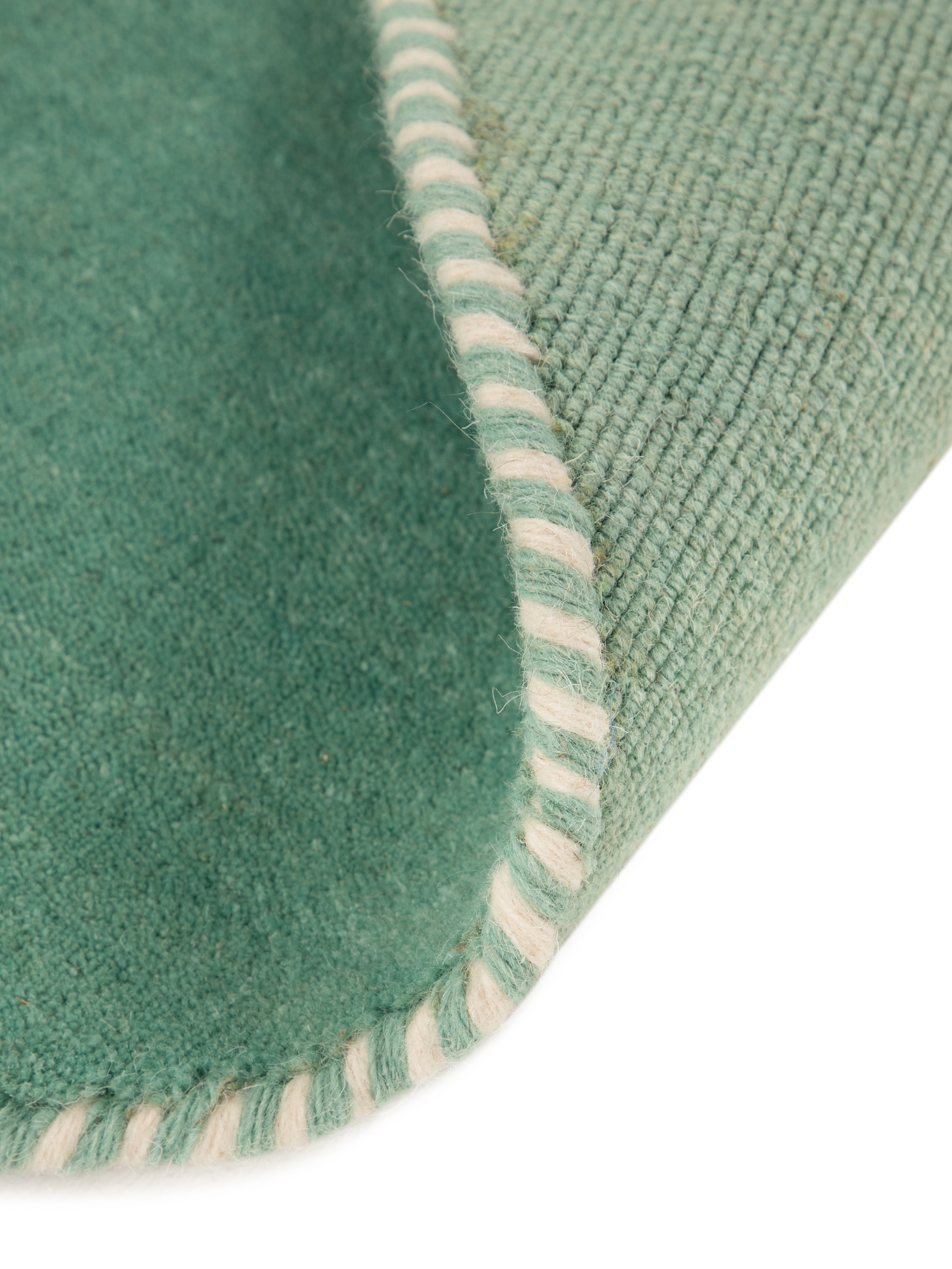 carpetfine Wollteppich »Gabbeh Lola Uni«, rund, 14 mm Höhe, mit natürlichem Pflanzenmaterial von Hand gewebt, auch als Läufer