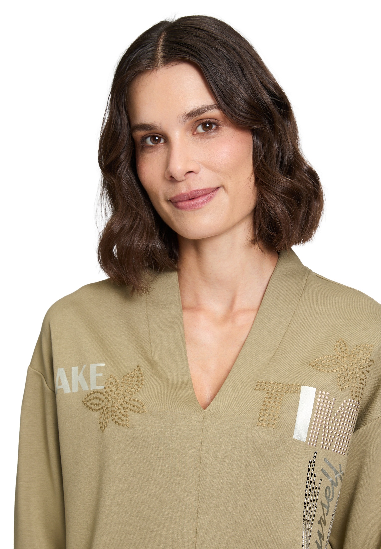 Betty Barclay Sweatshirt »Betty Barclay Damen Sweatshirt mit V-Ausschnitt«, Stickerei