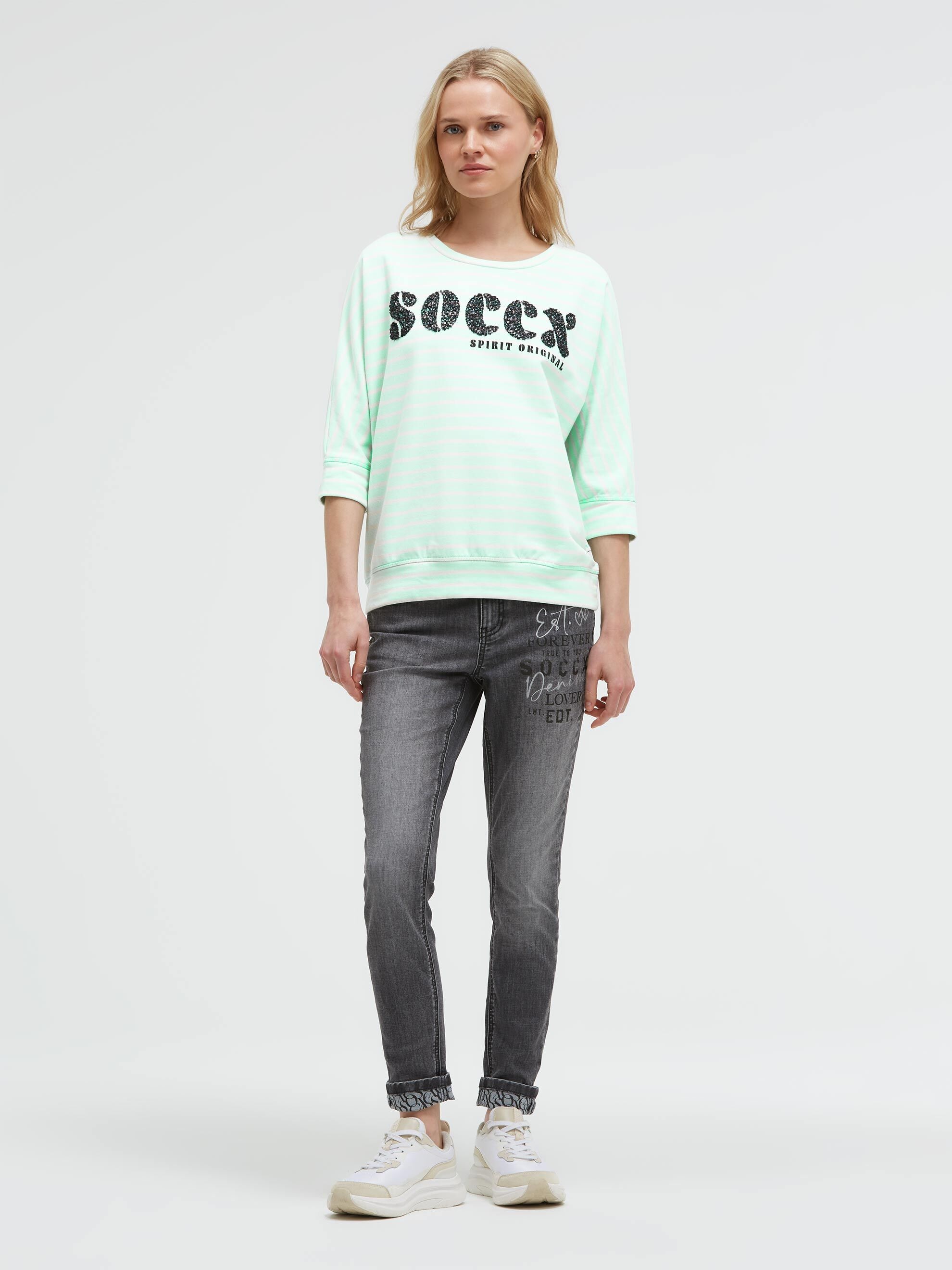 SOCCX Sweater , mit Fledermausärmeln
