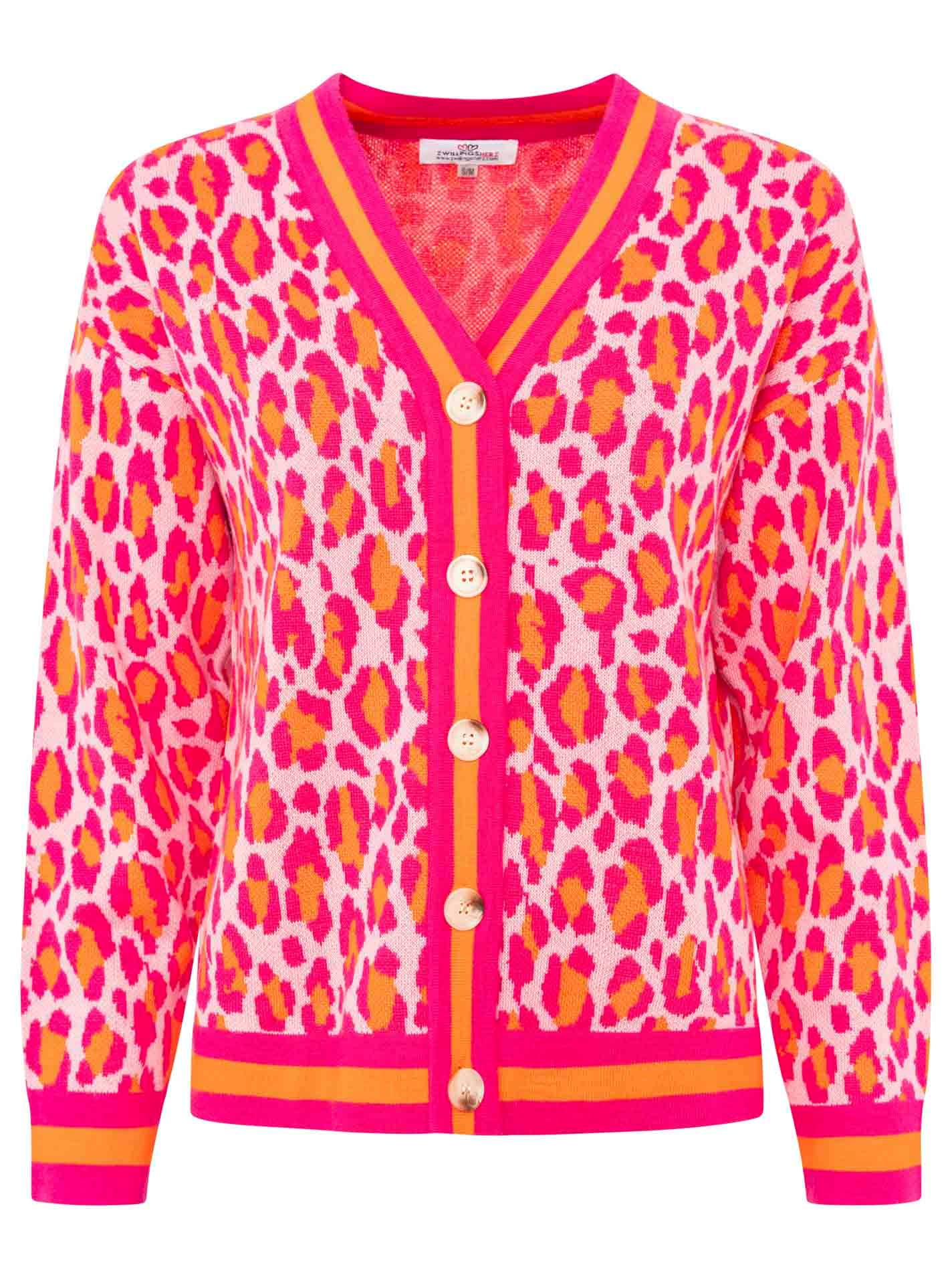 Zwillingsherz Strickjacke »"Leo Streifen"«, mit Knöpfen, Leomuster und Streifenbündchen