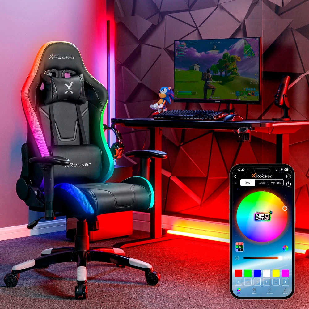 X Rocker Gaming-Stuhl »Agility Compact RGB Neo Motion SYNC für Kinder & Teenager«, Kunstleder