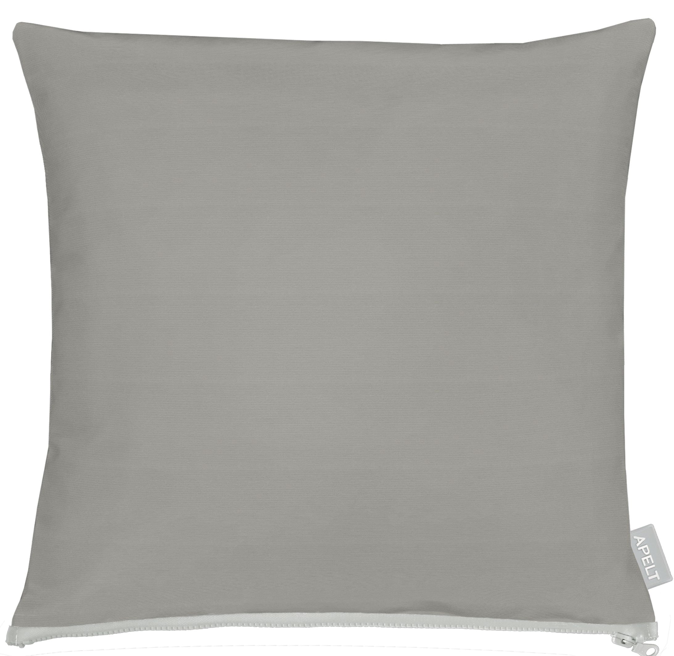 Dekokissen APELT "3800", grau (grau, unifarben), B:40cm L:40cm, Obermaterial: 75% Polyester, 25% Baumwolle, Dekokissen_Sitzkissen_Kissenhüllen, Statem