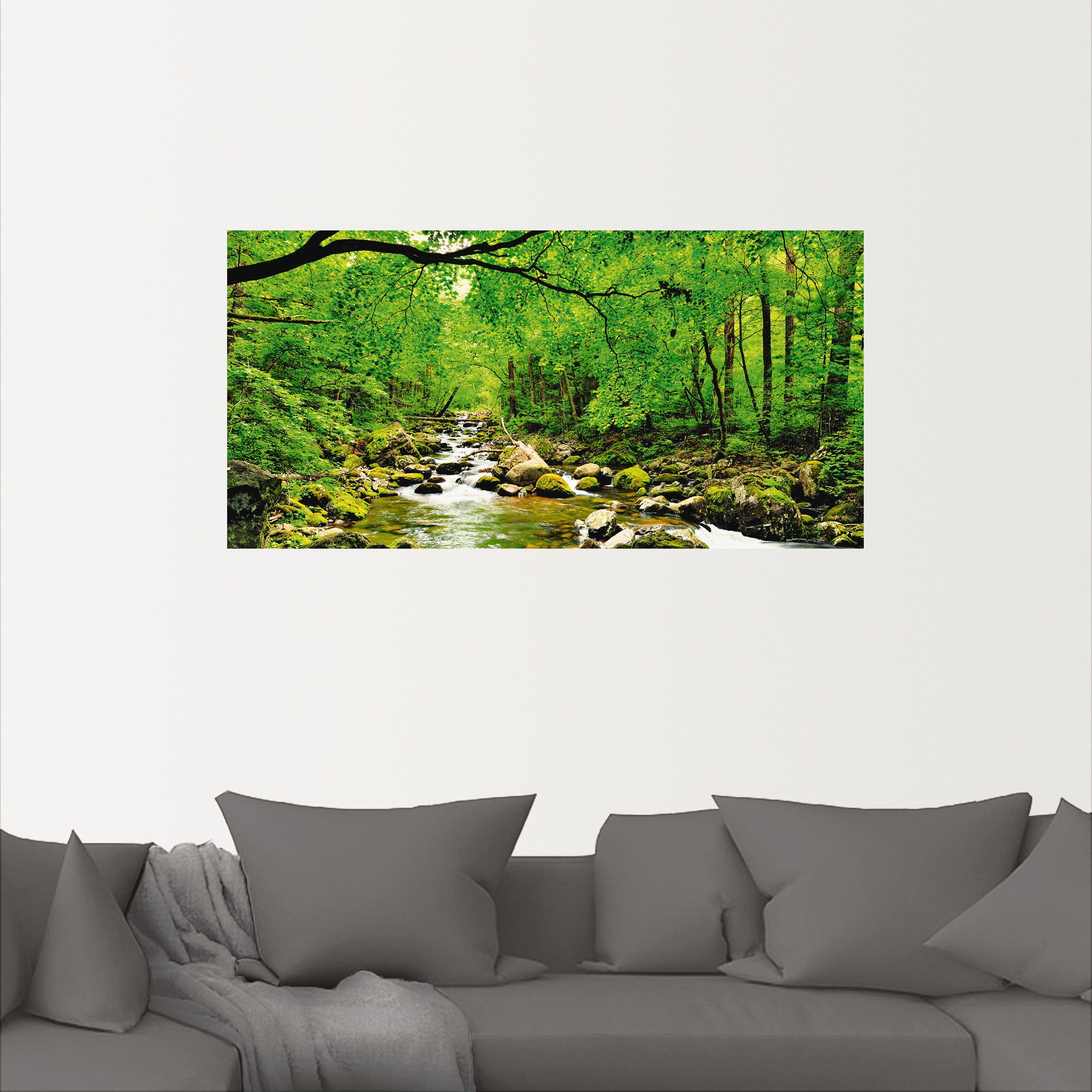 BAUR oder | Wandaufkleber Artland (1 versch. »Herbstwald Größen Fluss Wald, St.), Leinwandbild, bestellen Alubild, Smolny«, Poster als Wandbild in