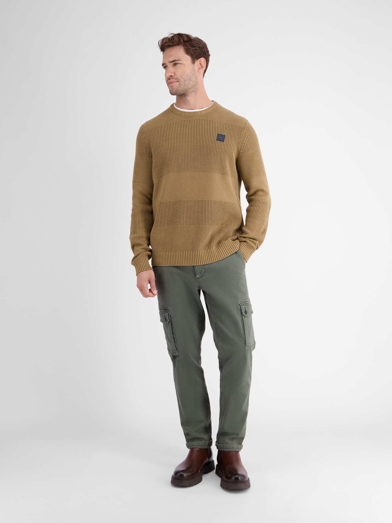 LERROS Strickpullover »LERROS Herren Pullover in Strukturstrickqualität«