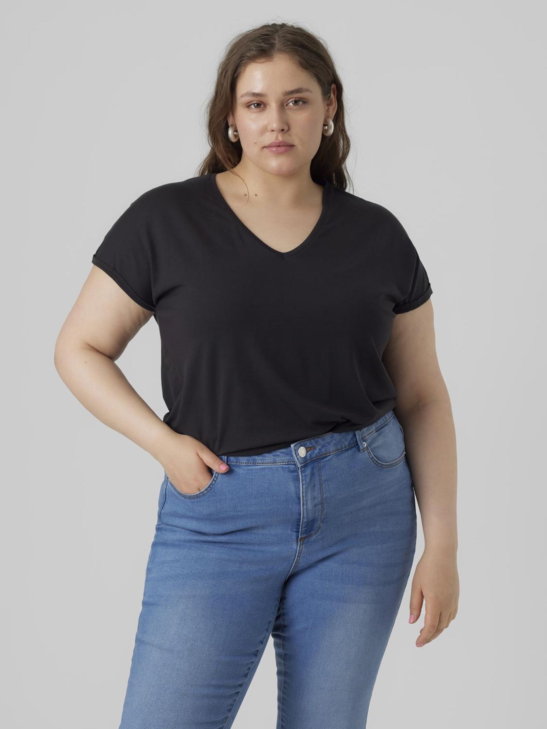 Vero Moda Curve V-Shirt "VMAYA SS V-NECK TEE VMA NOOS CURVE"