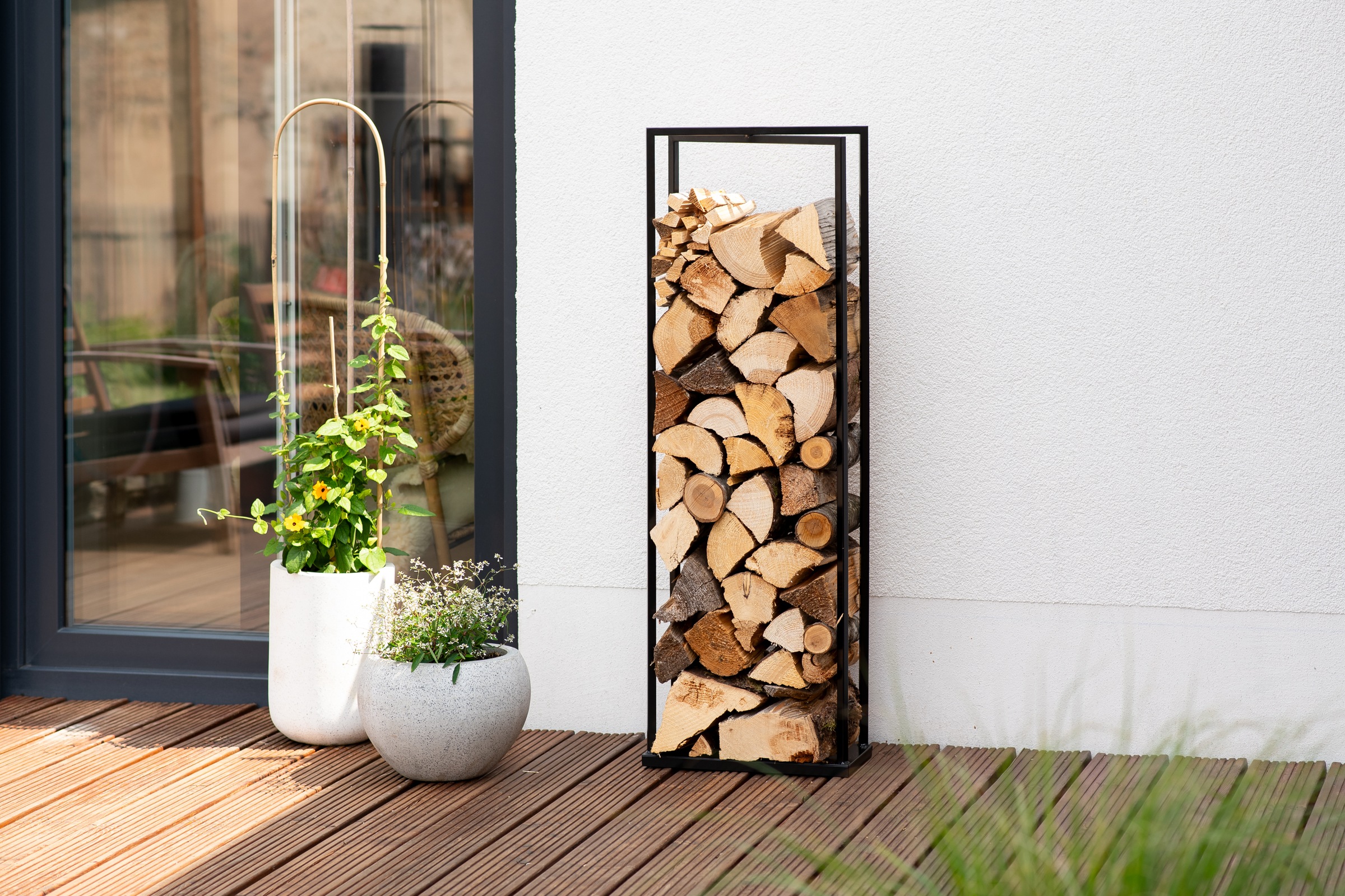 WESTMANN Kaminholzregal »Xavier«, schwarz, BxTxH: 40x20x120cm