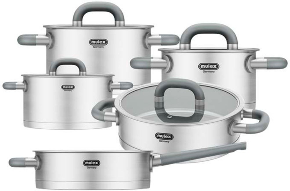 Mulex Topf-Set "LUGANO" Set, 9 Stk. tlg. Edelstahl 18/10 günstig online kaufen