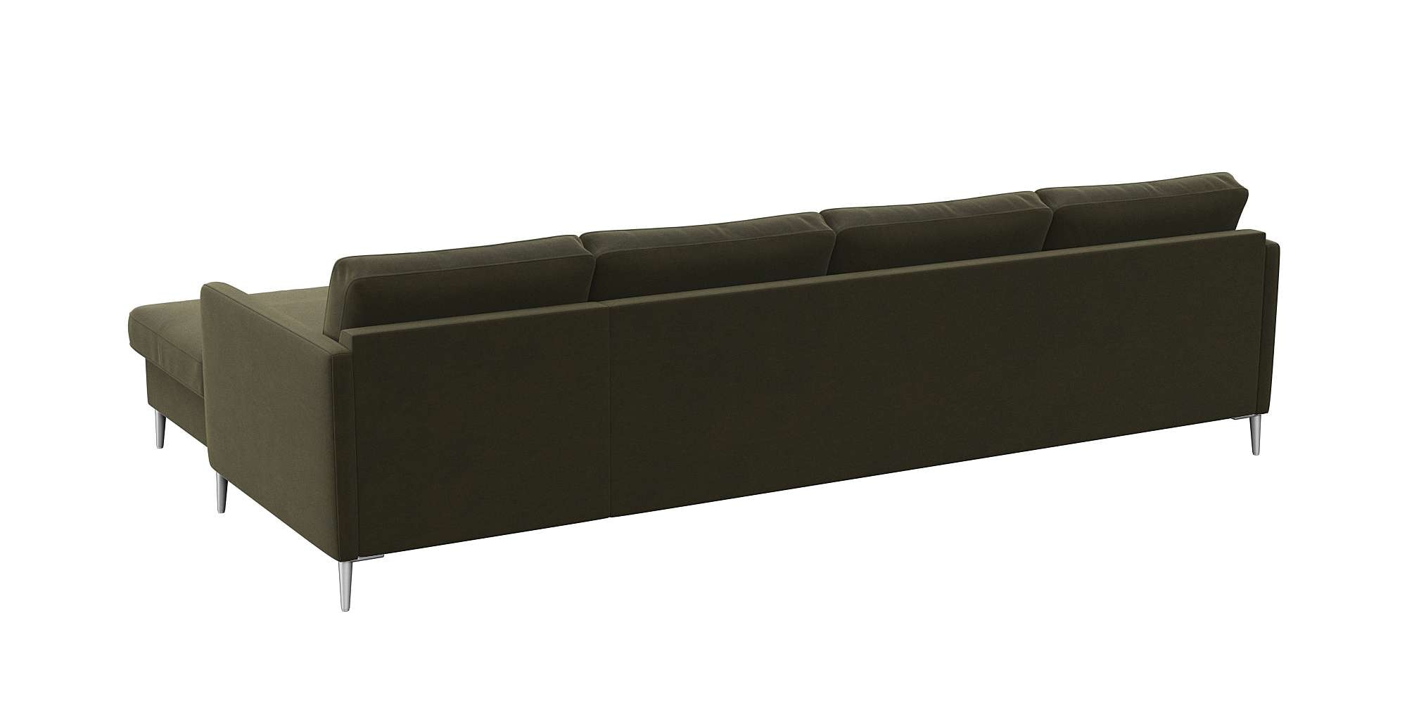 FLEXLUX Ecksofa »Fiore, L-Form, bequem und komfortabel durch hochwertigem Sitzaufbau«, schmale Armlehnen, Kaltschaum, Füße Alu