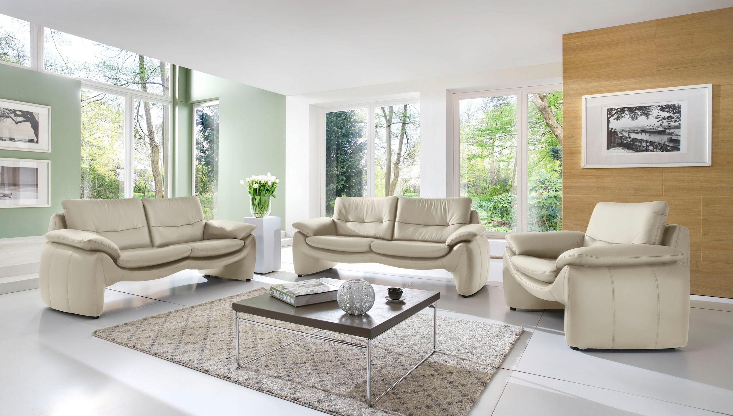 PLACES OF STYLE 3-Sitzer »Luna«, in einzigartiger Optik