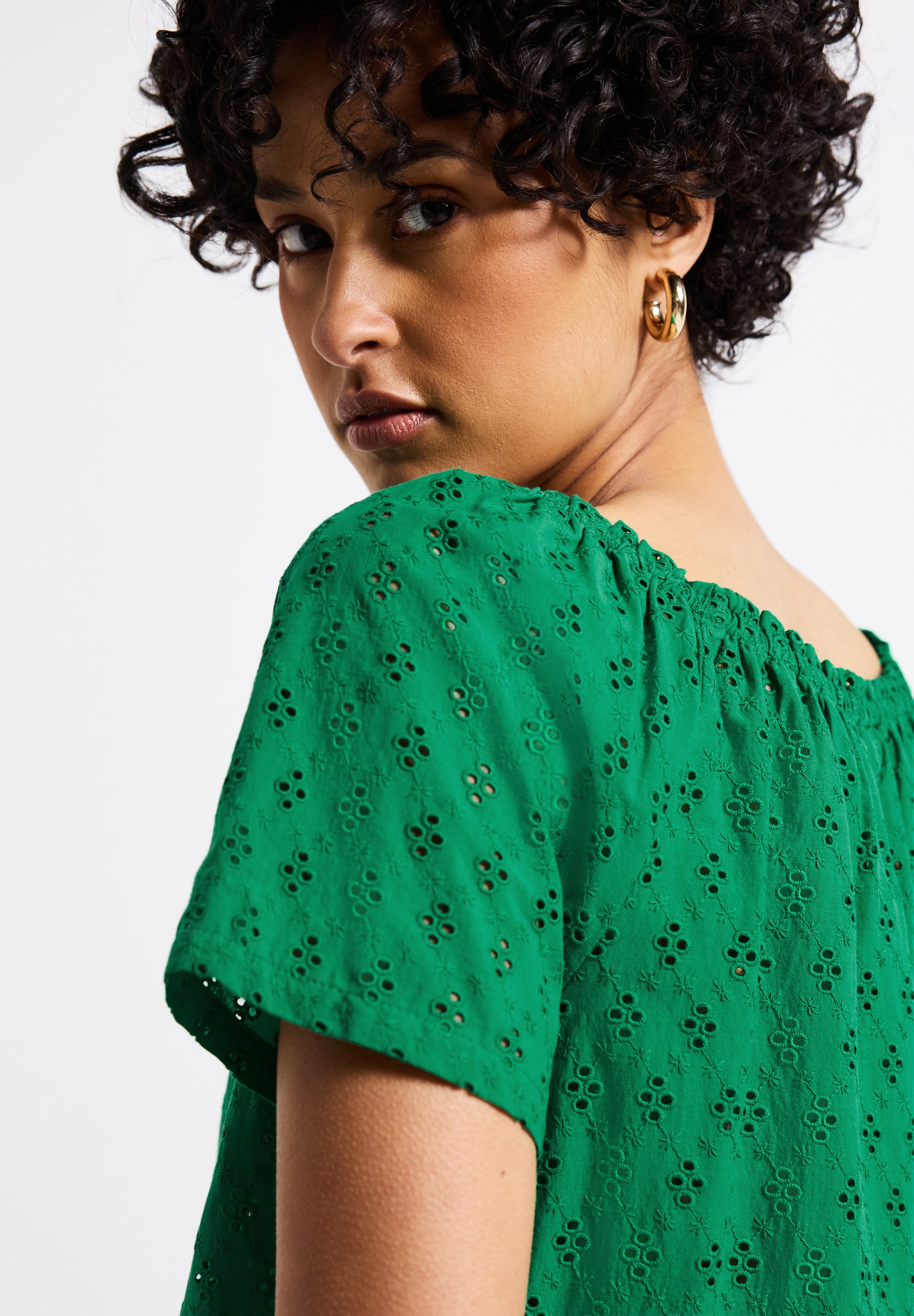 STREET ONE Carmenbluse aus reiner Baumwolle günstig online kaufen