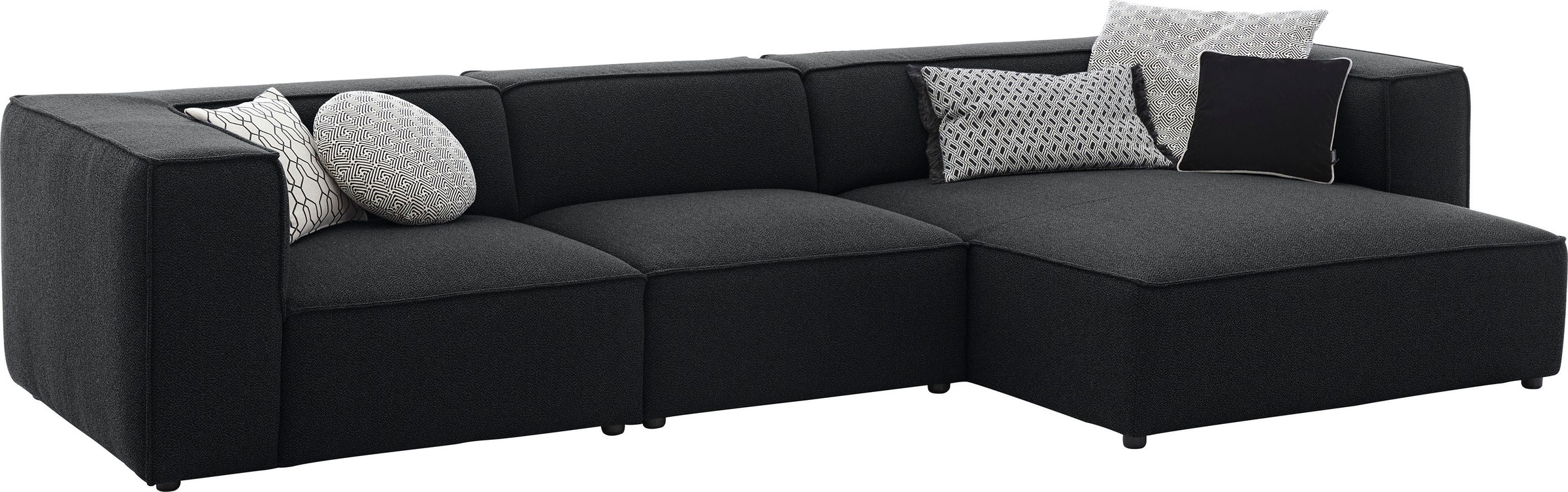 W.SCHILLIG Ecksofa »around-the-block«, mit eleganter Biese, mit Federkern, Breite 341 cm