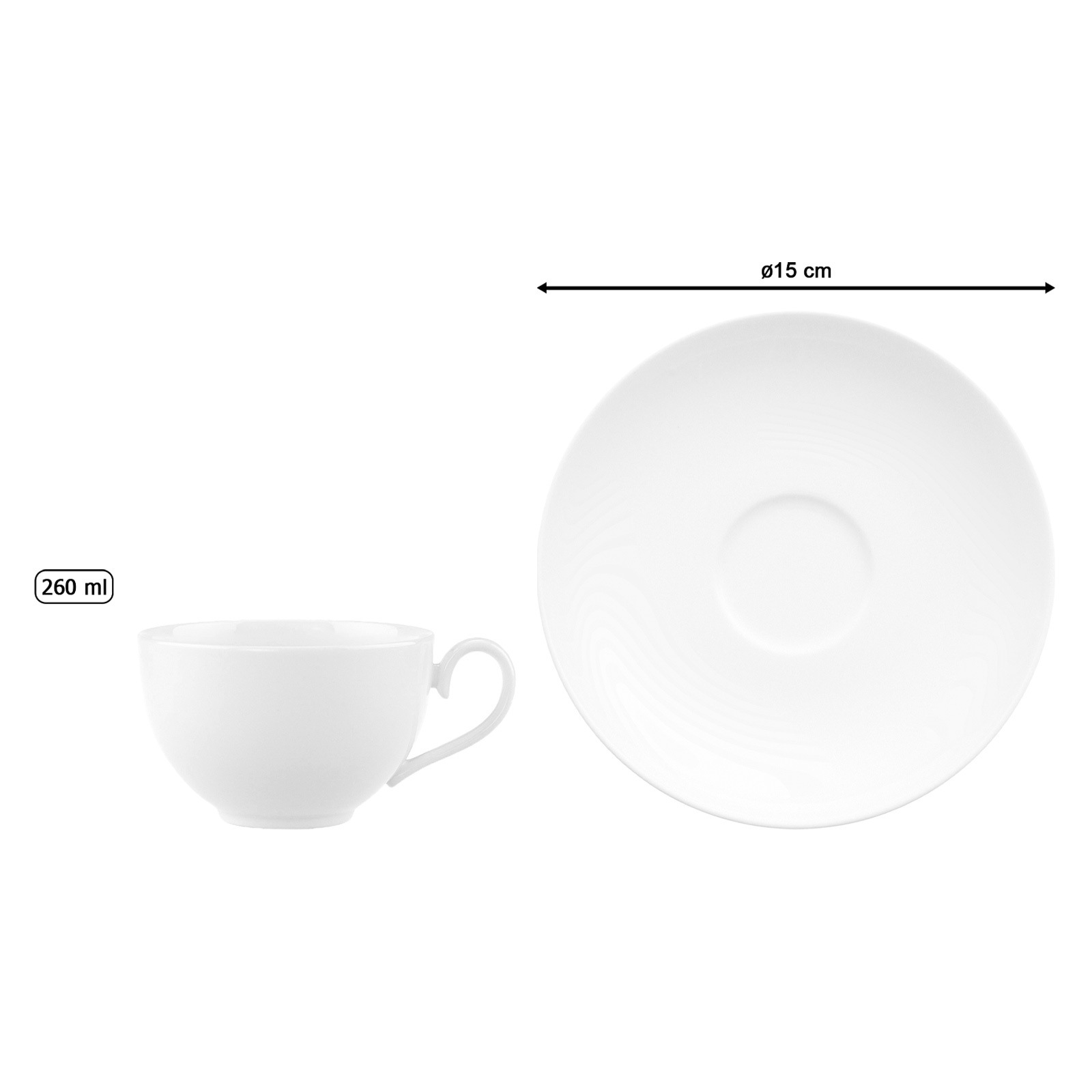 Villeroy & Boch Tasse "Kaffeetasse mit Untertasse Royal 260 ml weiß" günstig online kaufen