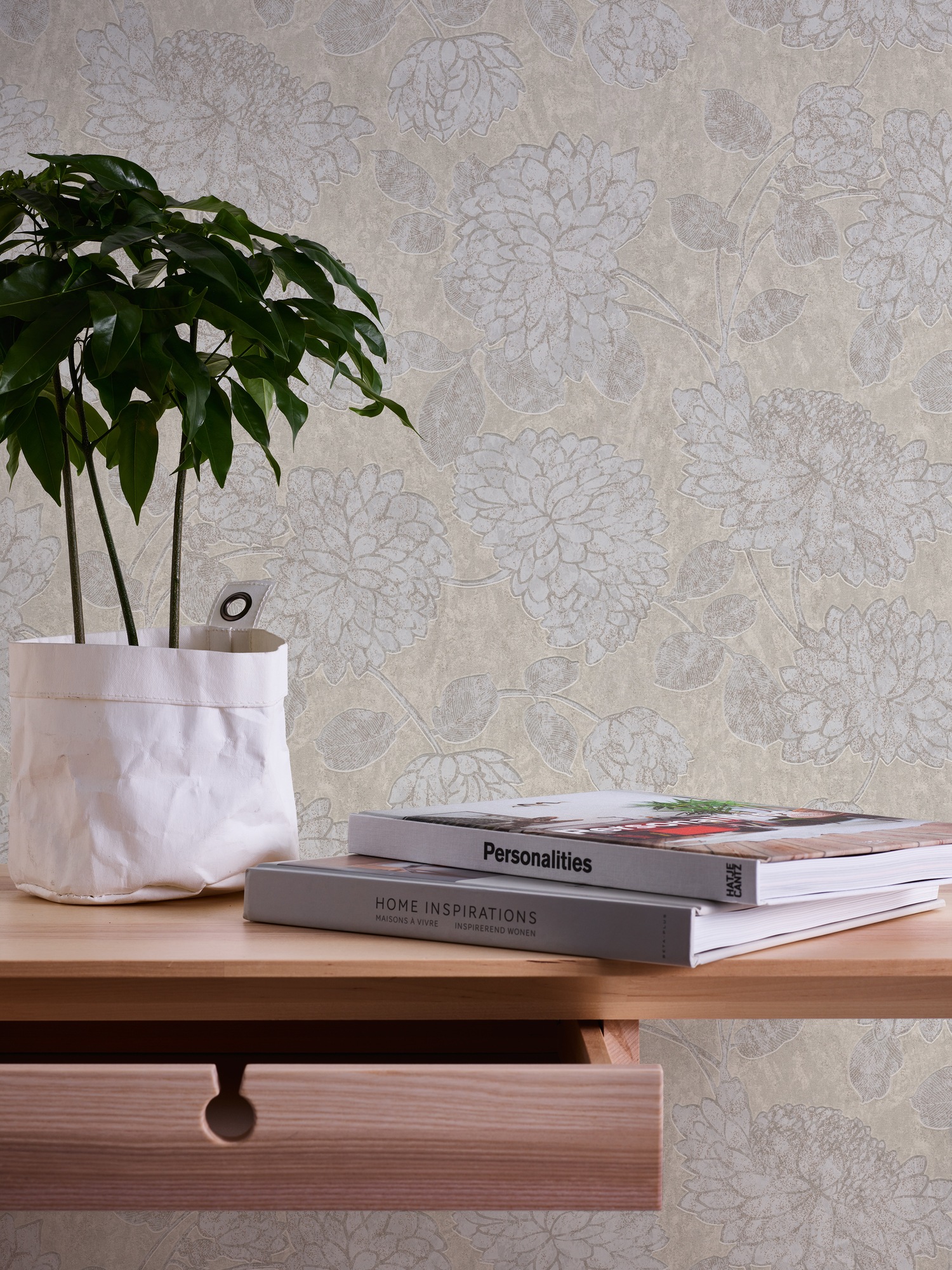 A.S. Création Vliestapete »Attractive 2 Blumentapete«, leicht glänzend-gemustert-abstrakt, Floral Blumentapete glatt Tapeten Wohnzimmer Schlafzimmer Design Optik