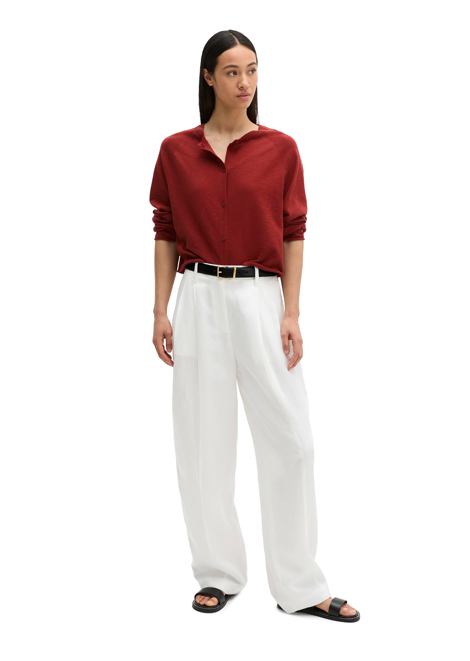 Marc O'Polo Cardigan »aus Bio-Baumwolle-Leinen-Mix«