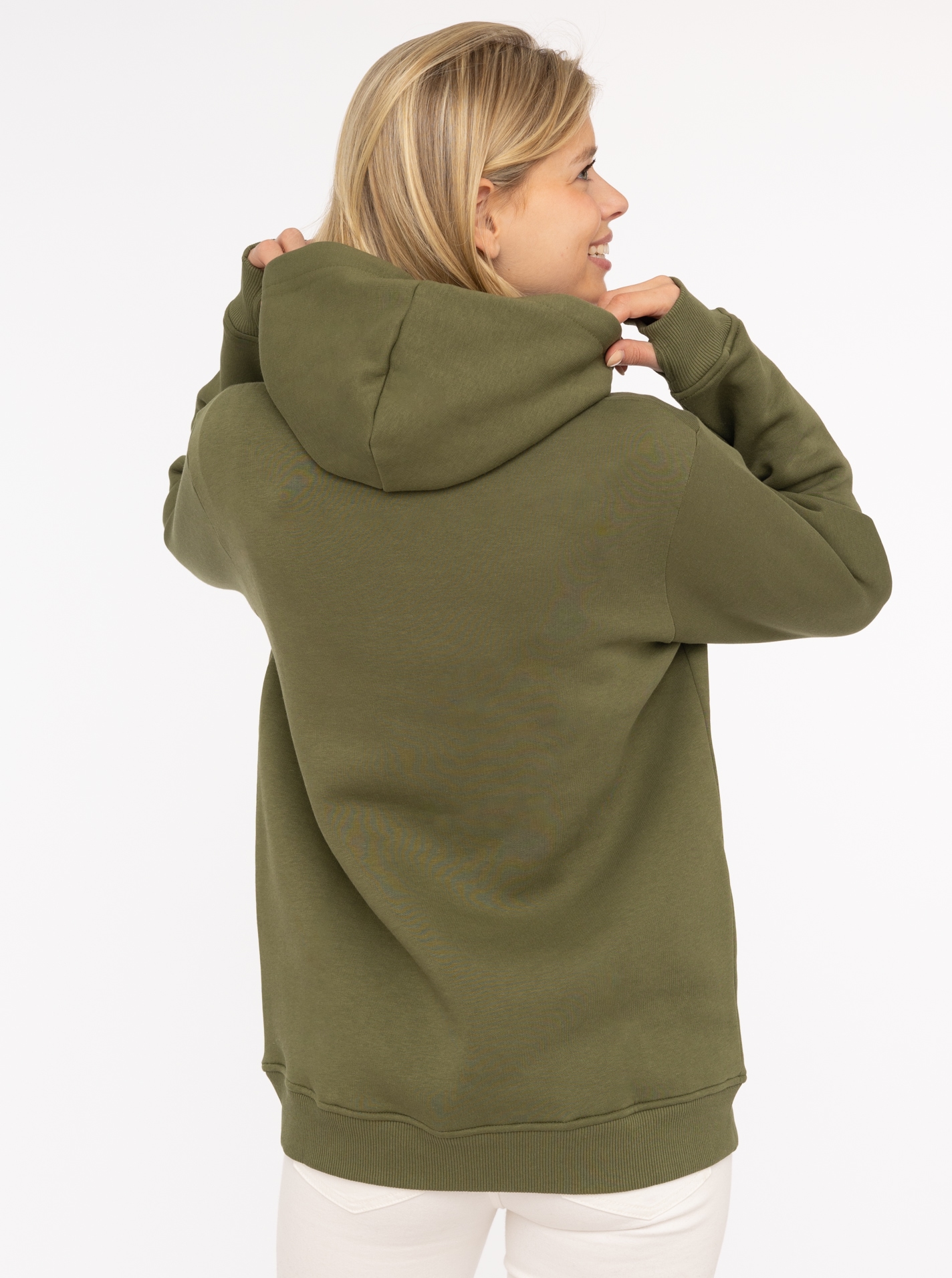 Zwillingsherz Hoodie »"Wild at heart"«, Leo Kapuze und Stickerei, bedruckter Kordelzug, gestrickte Bündchen