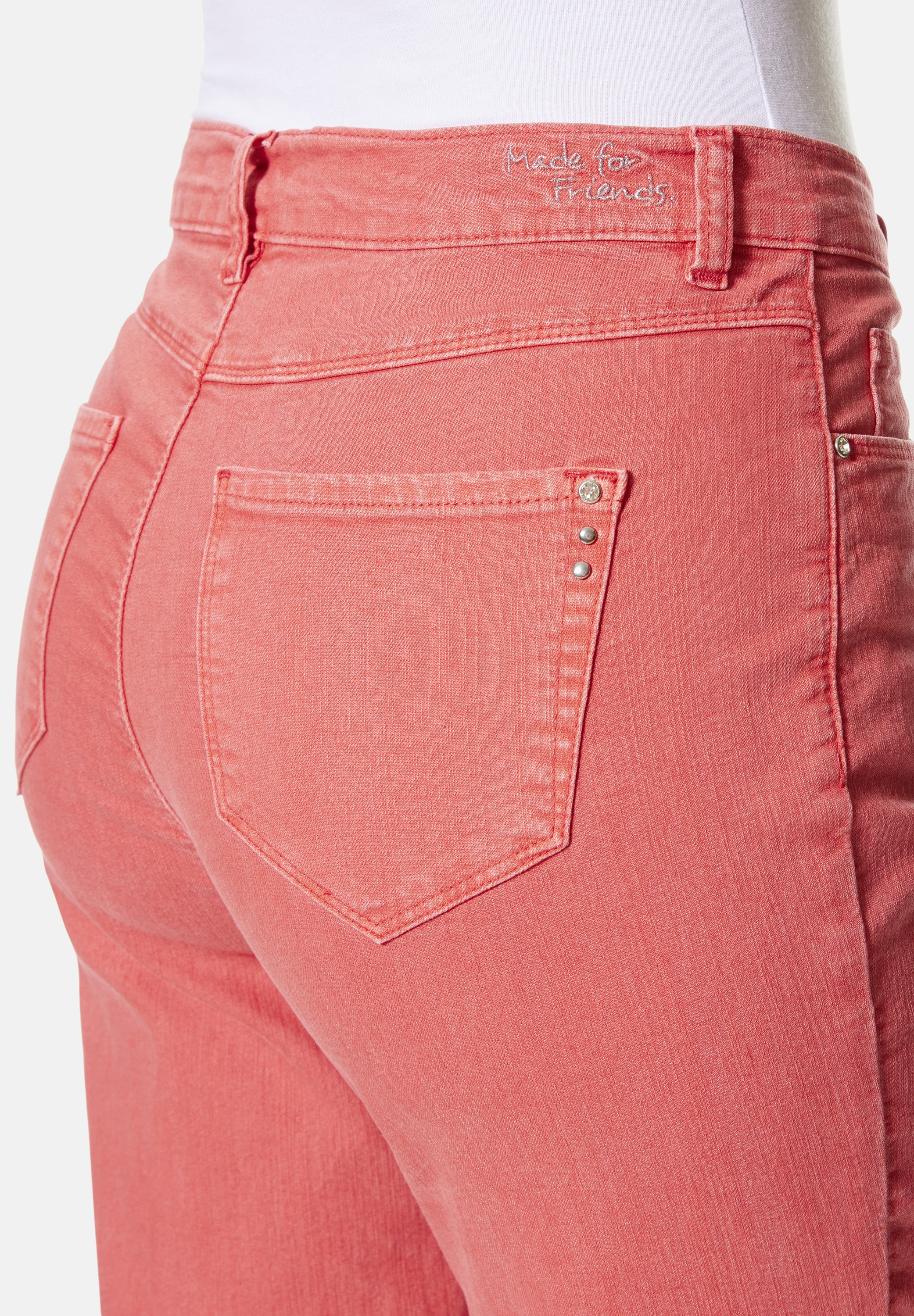 STOOKER WOMEN 5-Pocket-Jeans »Nizza Twill Tapered Fit«, Casual Clean Wash Twill Coloured Mit Seitlichem Gummibund. für Damen