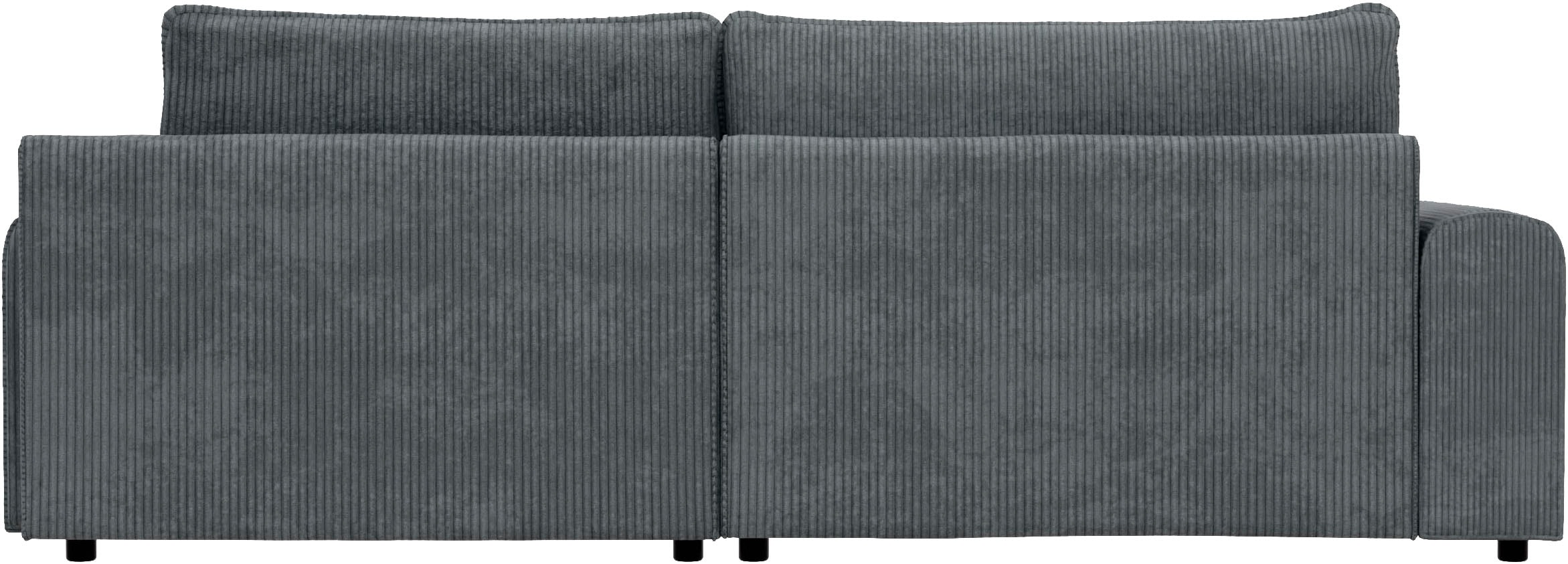 TRENDMANUFAKTUR Ecksofa »Fordon, Schlafsofa mit Bettkasten, Couch in L-Form, Breite 250 cm«, in Cordstoff HYPER, dunkelgrau, Recamiere rechts