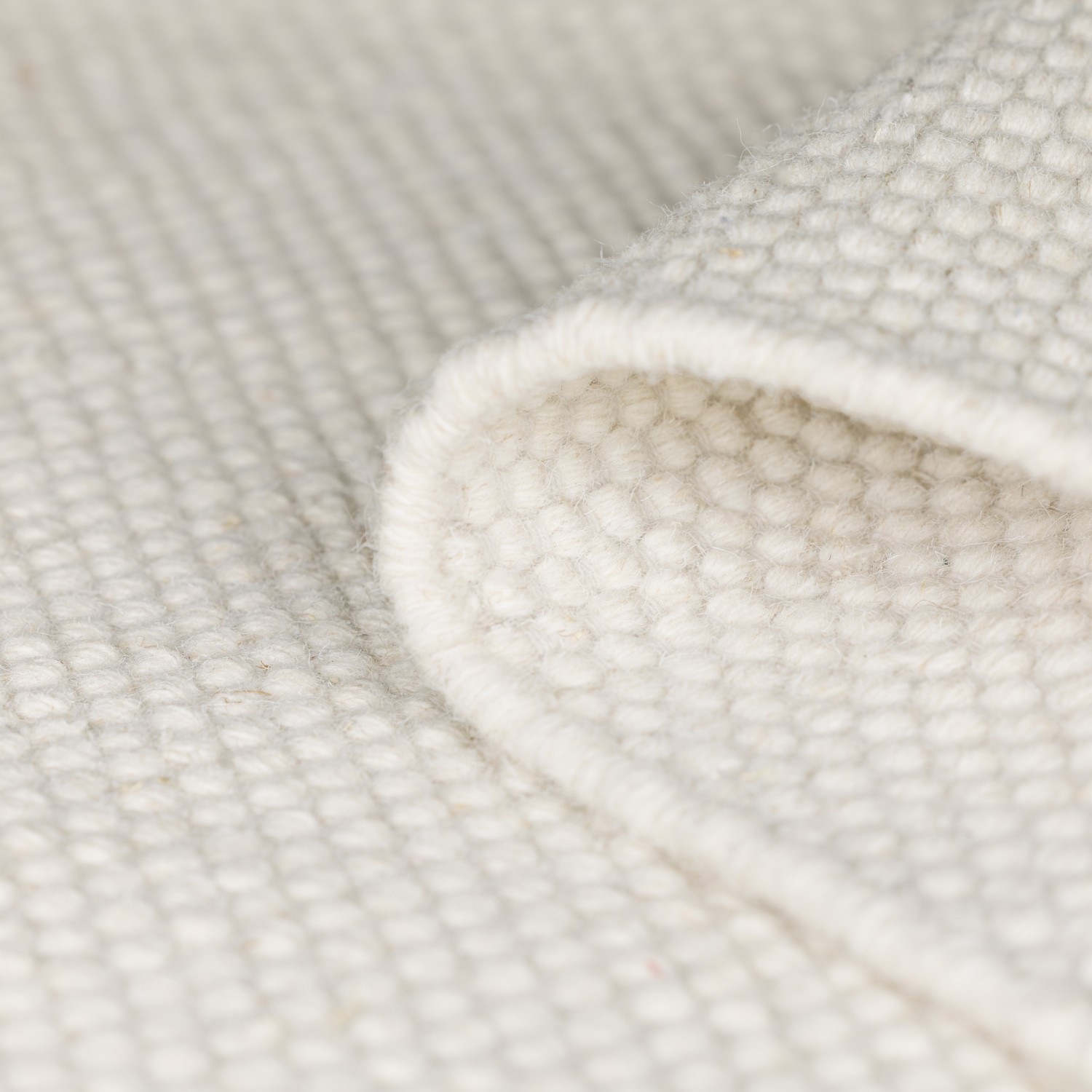 Thumbnail - my home Bettumrandung "Woolscape 1" Höhe 10 mm Set, 3 Stk. tlg. Wendeteppich, handgewebte Qualität, Uni, reine Wolle, Wo...