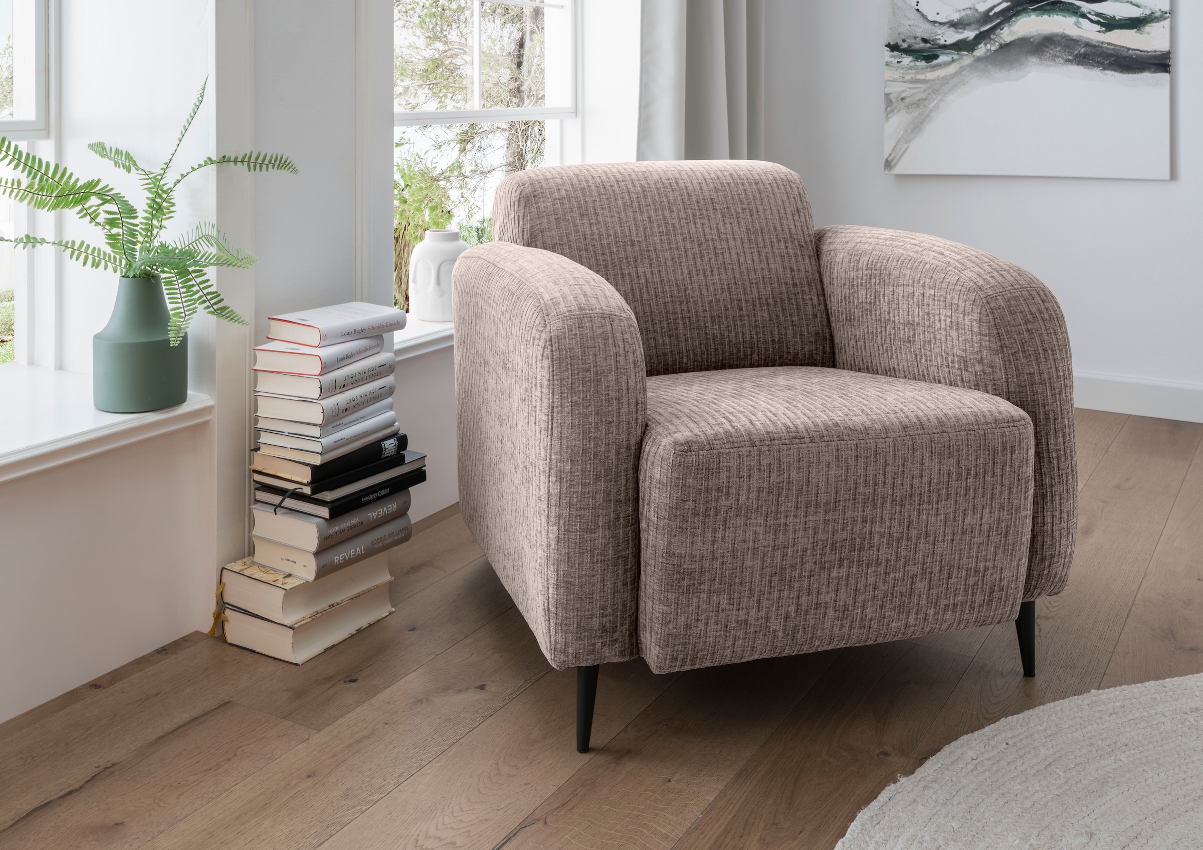 Home affaire Cocktailsessel "Marone Loungesessel, bequem, Breite 85cm, bodenfrei" auch als 2-Sitzer und 3-Sitzer erhältlich