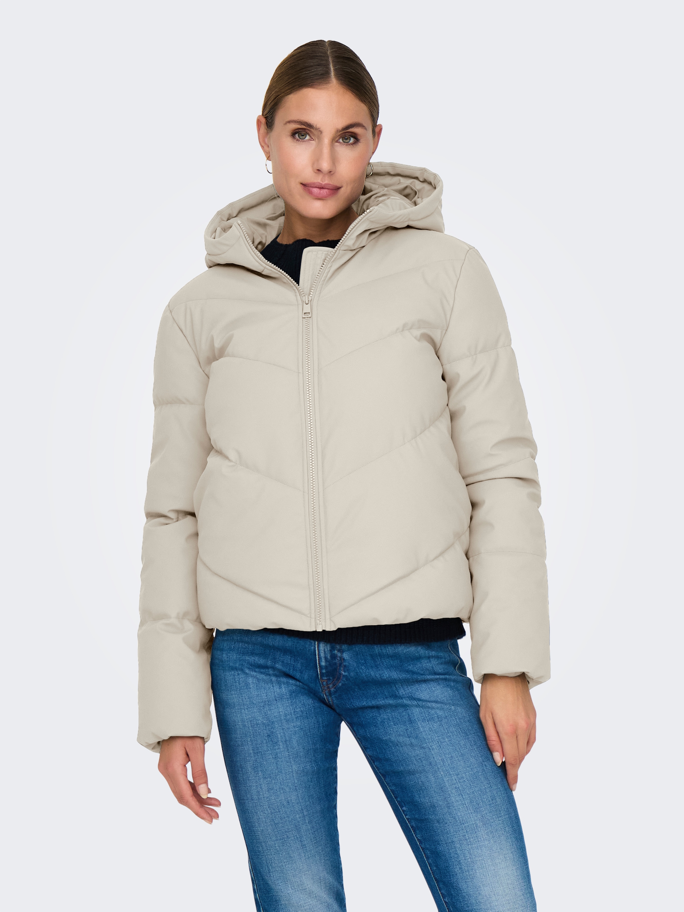 JDY Steppjacke "JDYARNHEM WATER REP SHORT PUFFA OTW NOOS", mit Kapuze günstig online kaufen