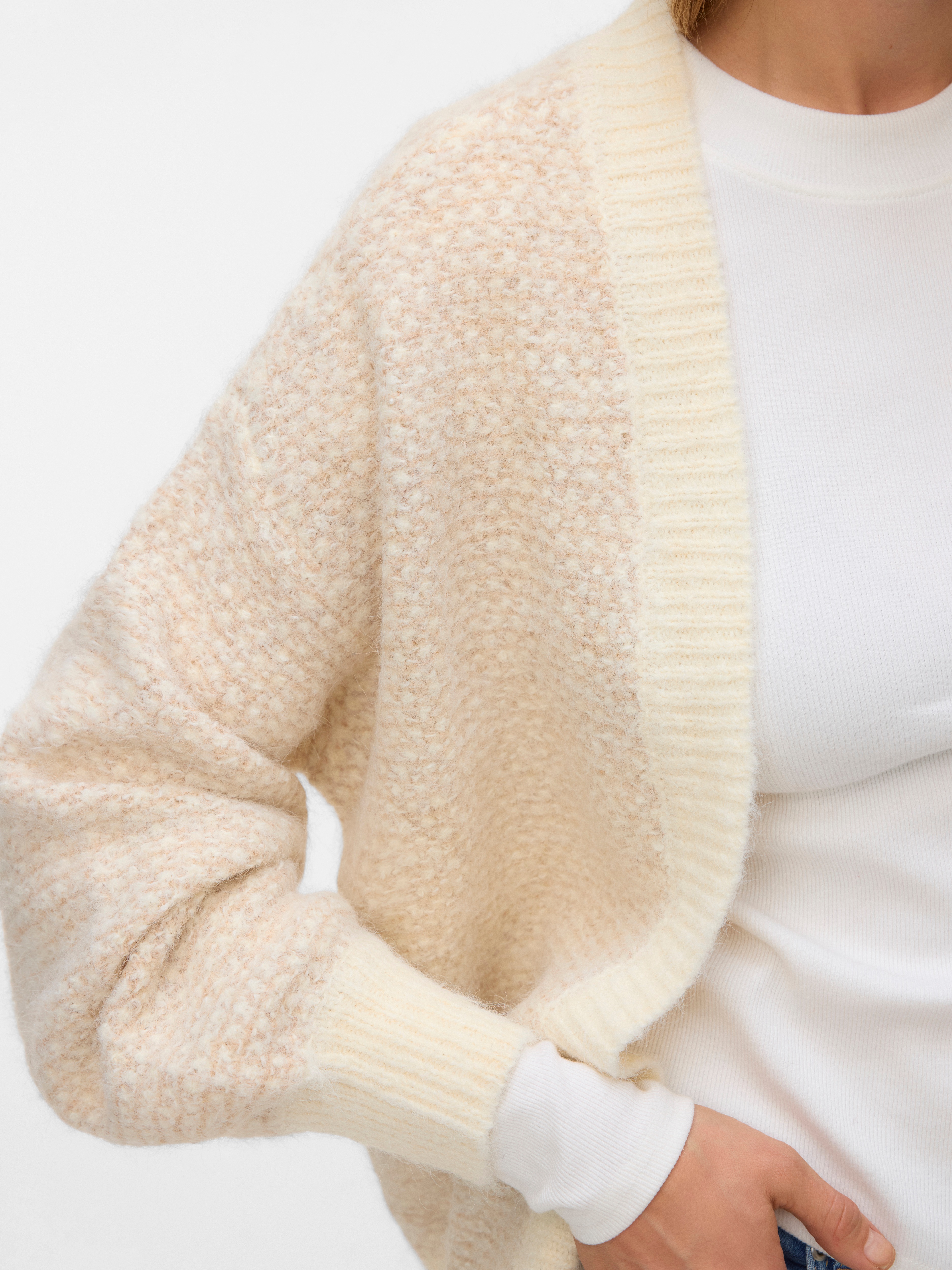 Thumbnail - Vero Moda Strickjacke "VMLOVELY LS OPEN CARDIGAN" mit Wolle und Stretch