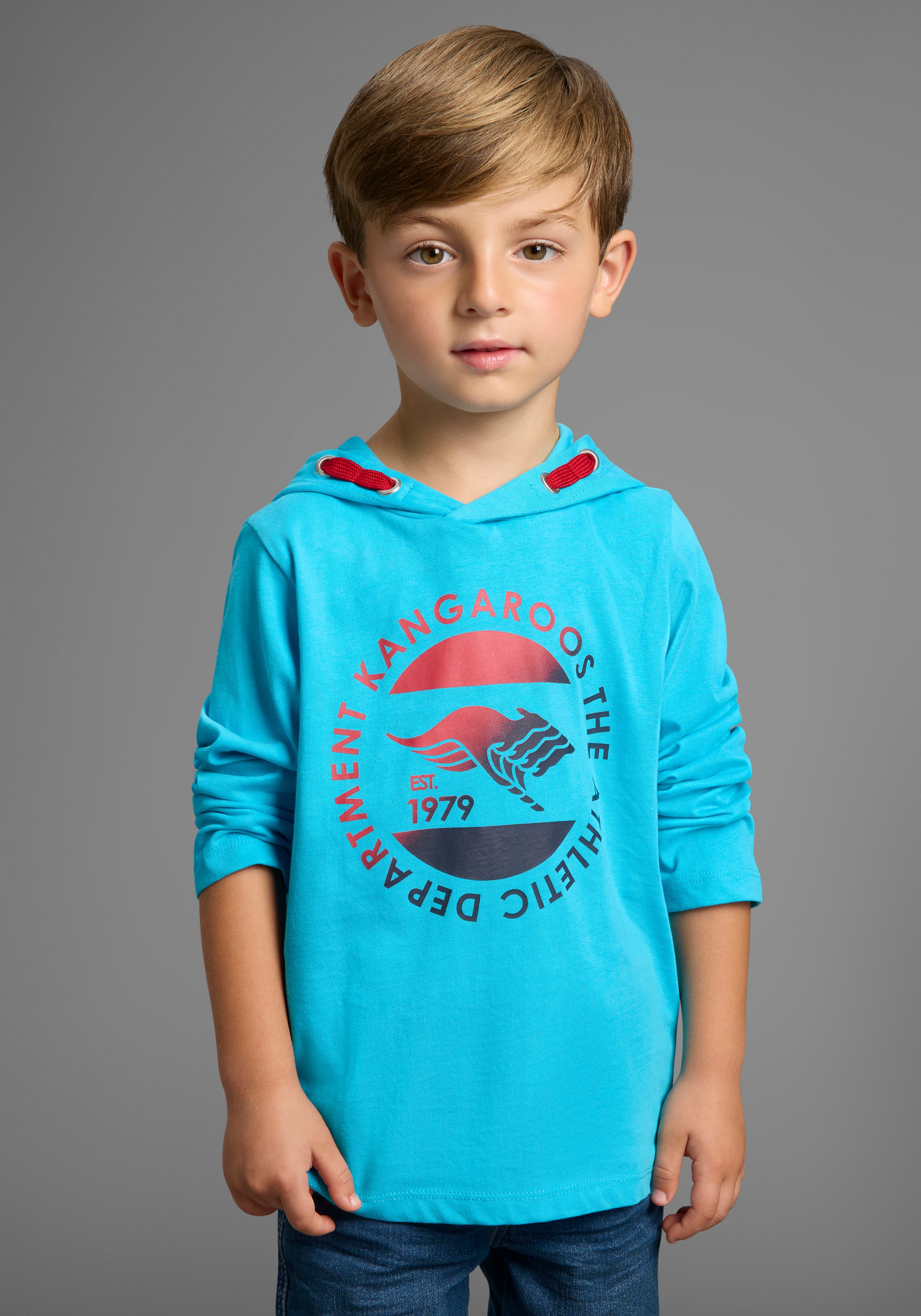 KangaROOS 1100000002199 "Shirt für kleine Jungen" Kapuzenshirt mit Print