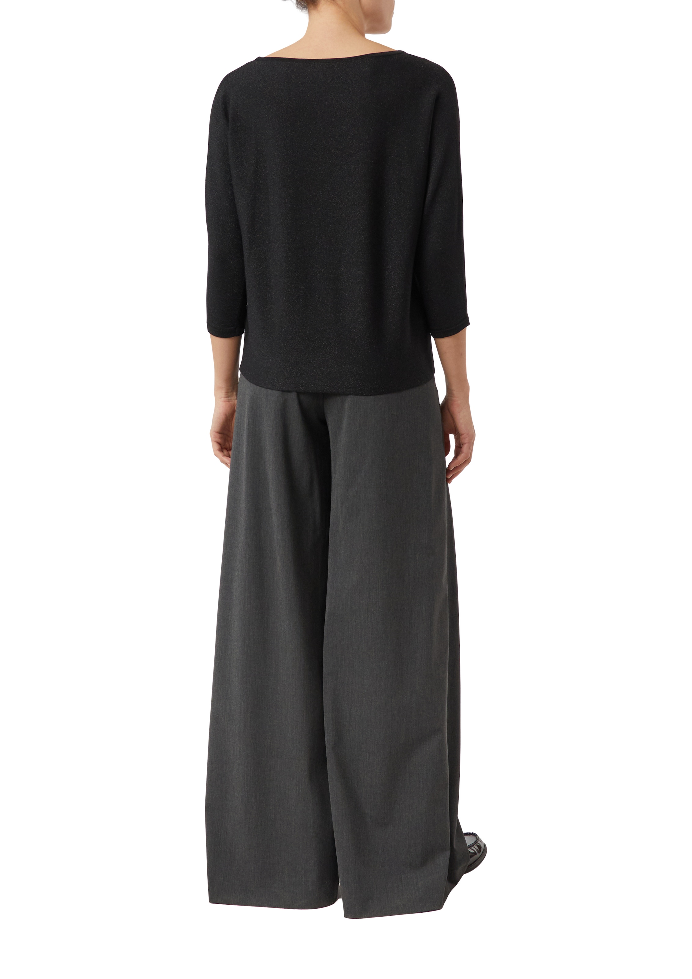 Comma 3/4 Arm-Pullover mit Glitzerdetails
