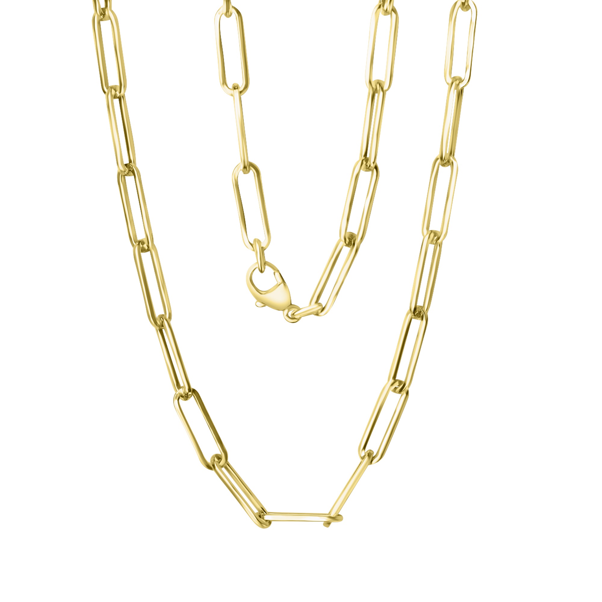Vivance Collierkettchen »925/- Sterling Silber vergoldet Gliederkette 50 cm«